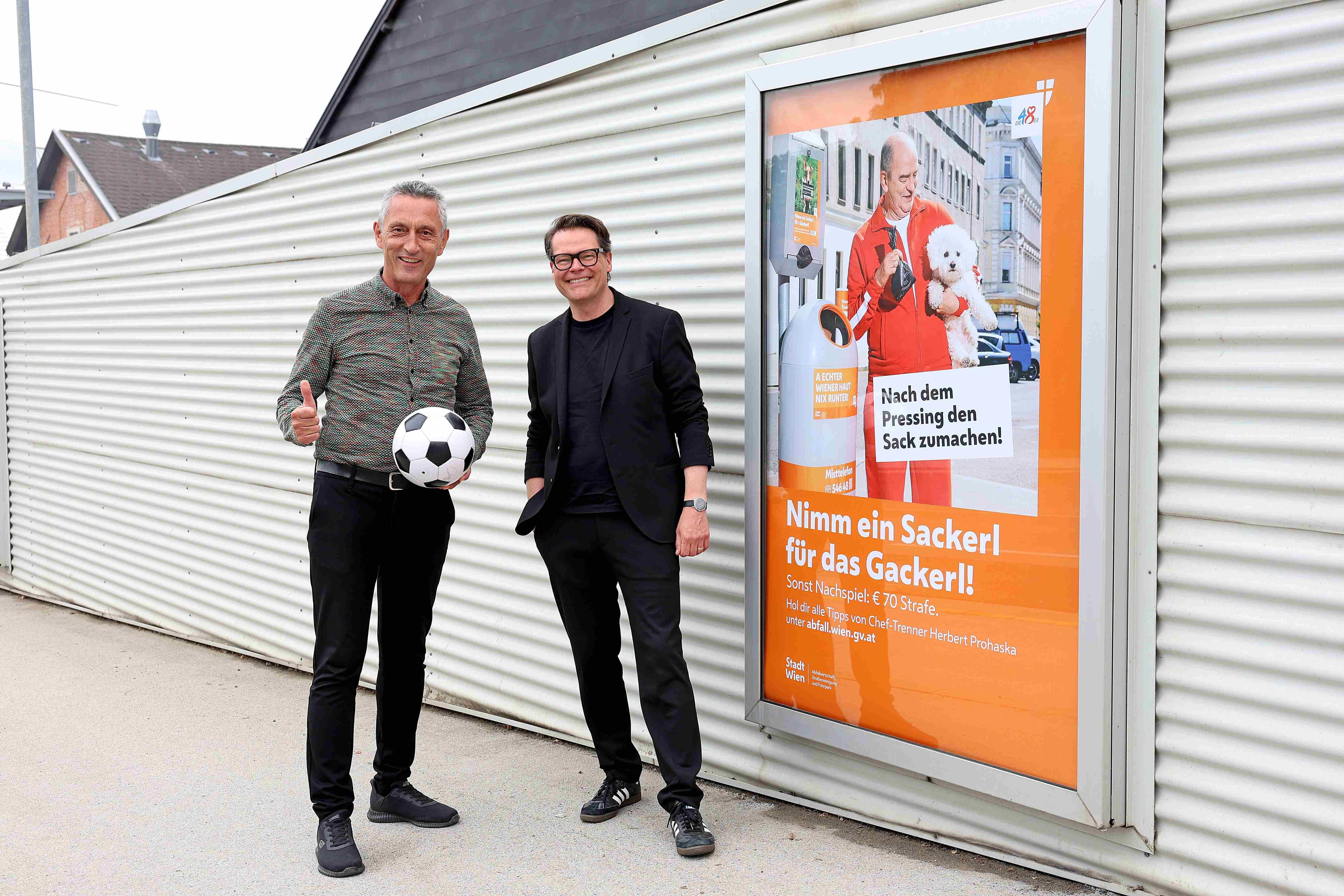 Die neue 48er Kampagne mit Klimastadtrat Jürgen Czernohorszky und Josef Thon, Abteilungsleiter der MA48.