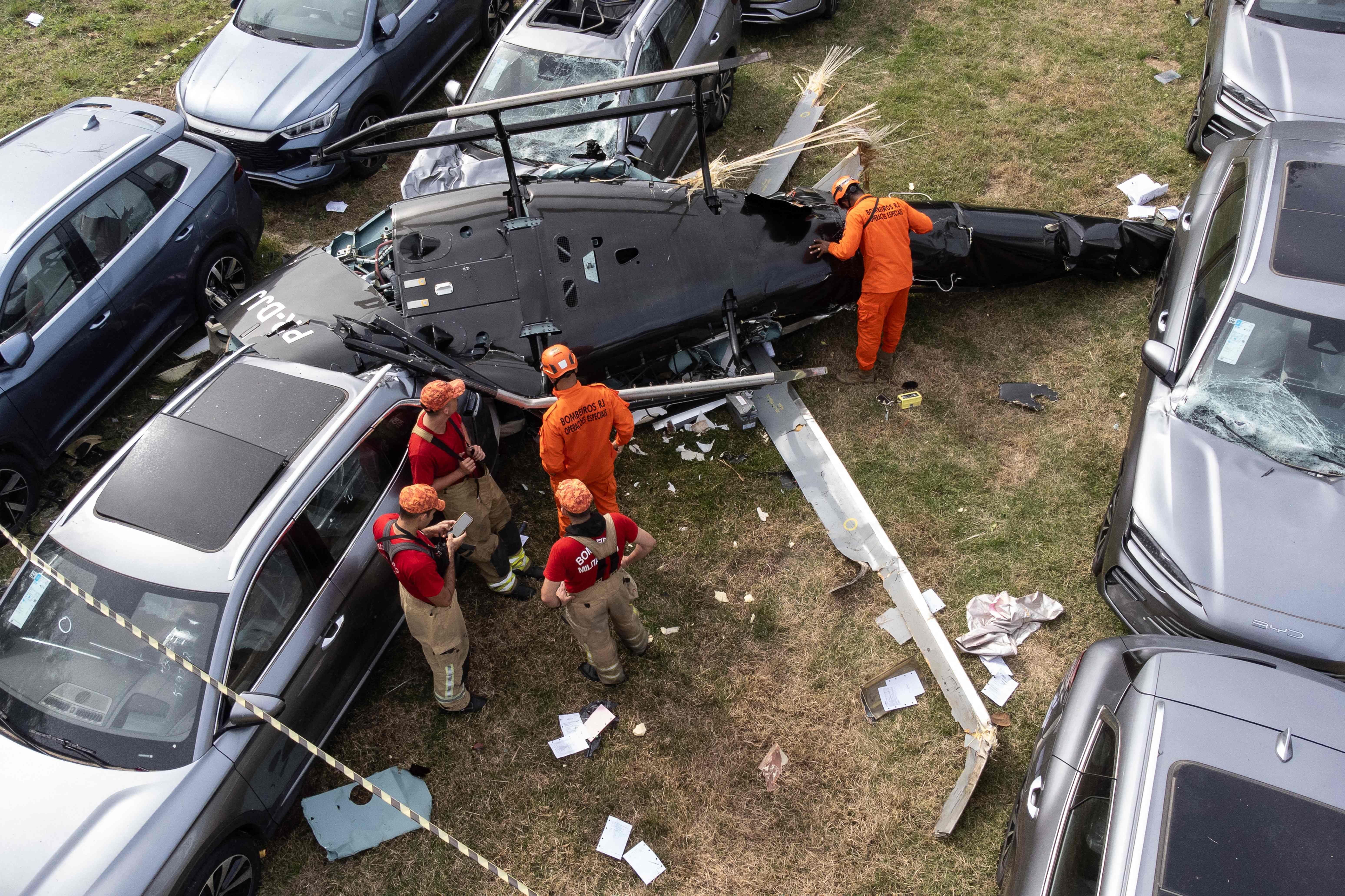 Hubschrauber-Crash in Rio de Janeiro