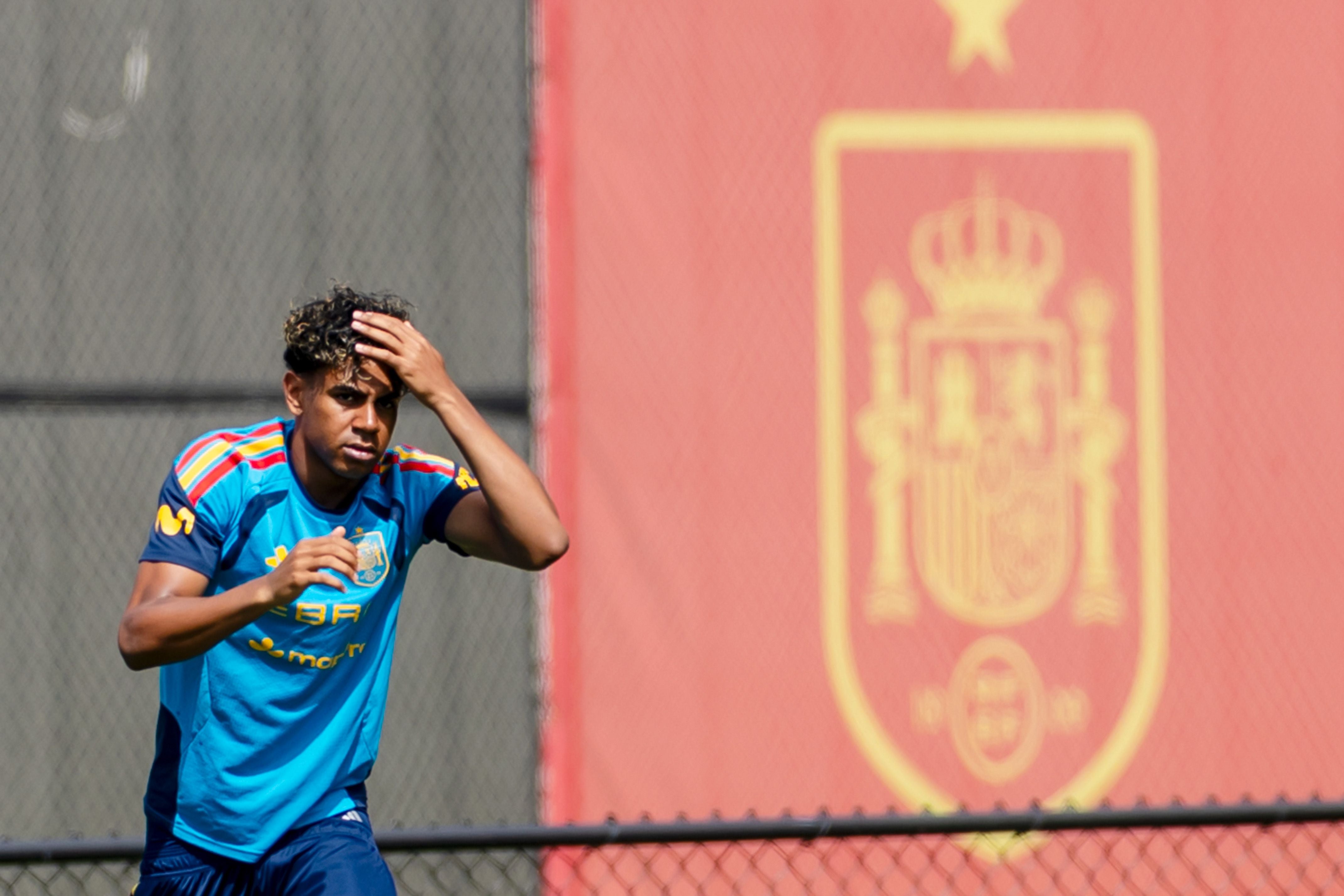 CHATTANOOGA, UNITED STATES - JUNE 12: Lamine Yamal of Spain during the Training Spain at the The Baylor School on June 12, 2026 in Chattanooga United States (Photo by Pablo Garcia/Soccrates/Getty Images)