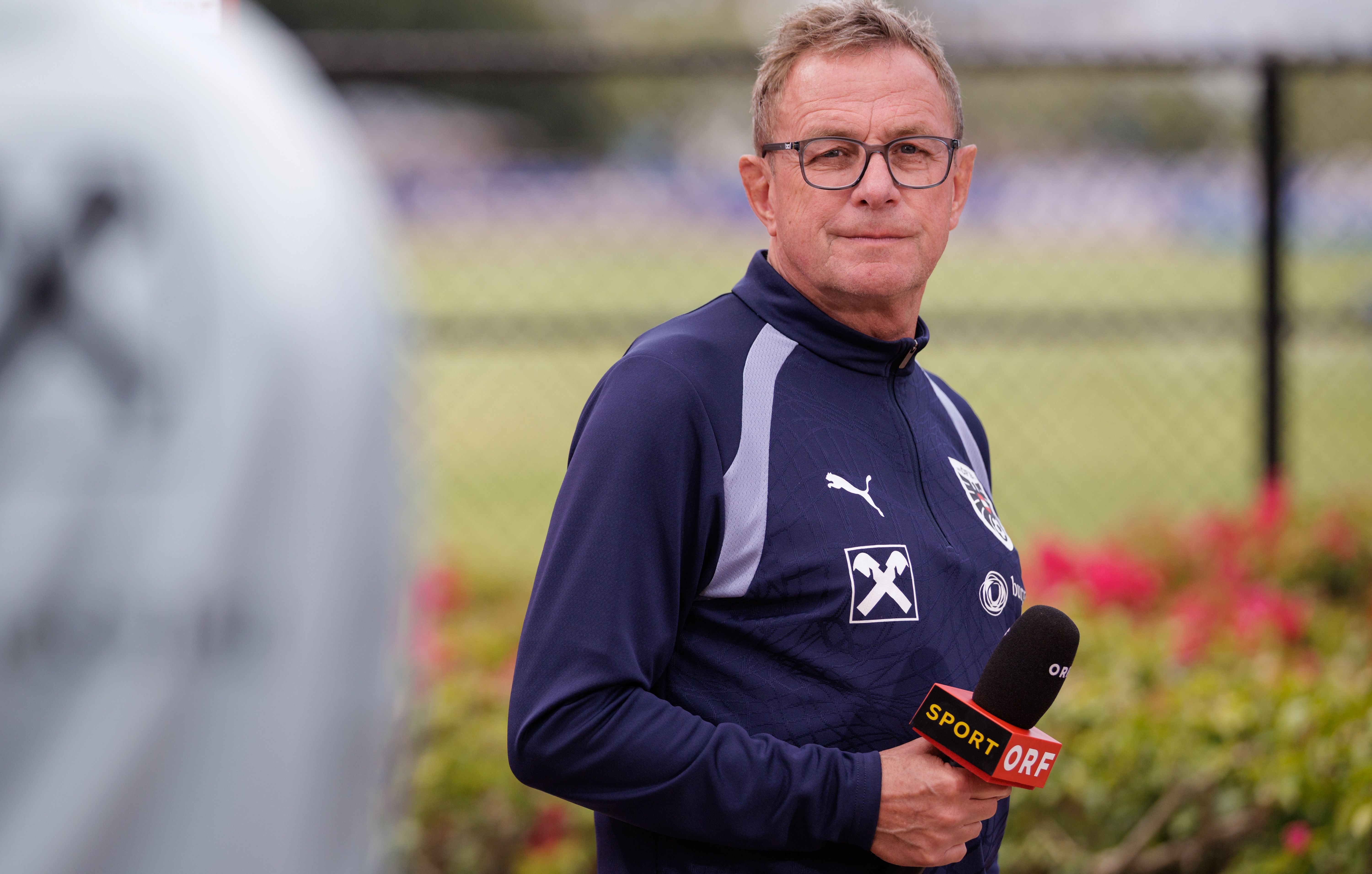SANTA BARBARA,CALIFORNIA,USA,13.JUN.26 - FOOTBALL - FIFA World Cup 2026, USA, Mexico, Canada, preview, OEFB, Oesterreichischer Fussball-Bund, press conference team AUT. Image shows head coach Ralf Rangnick (AUT). Photo: GEPA pictures/ Armin Rauthner