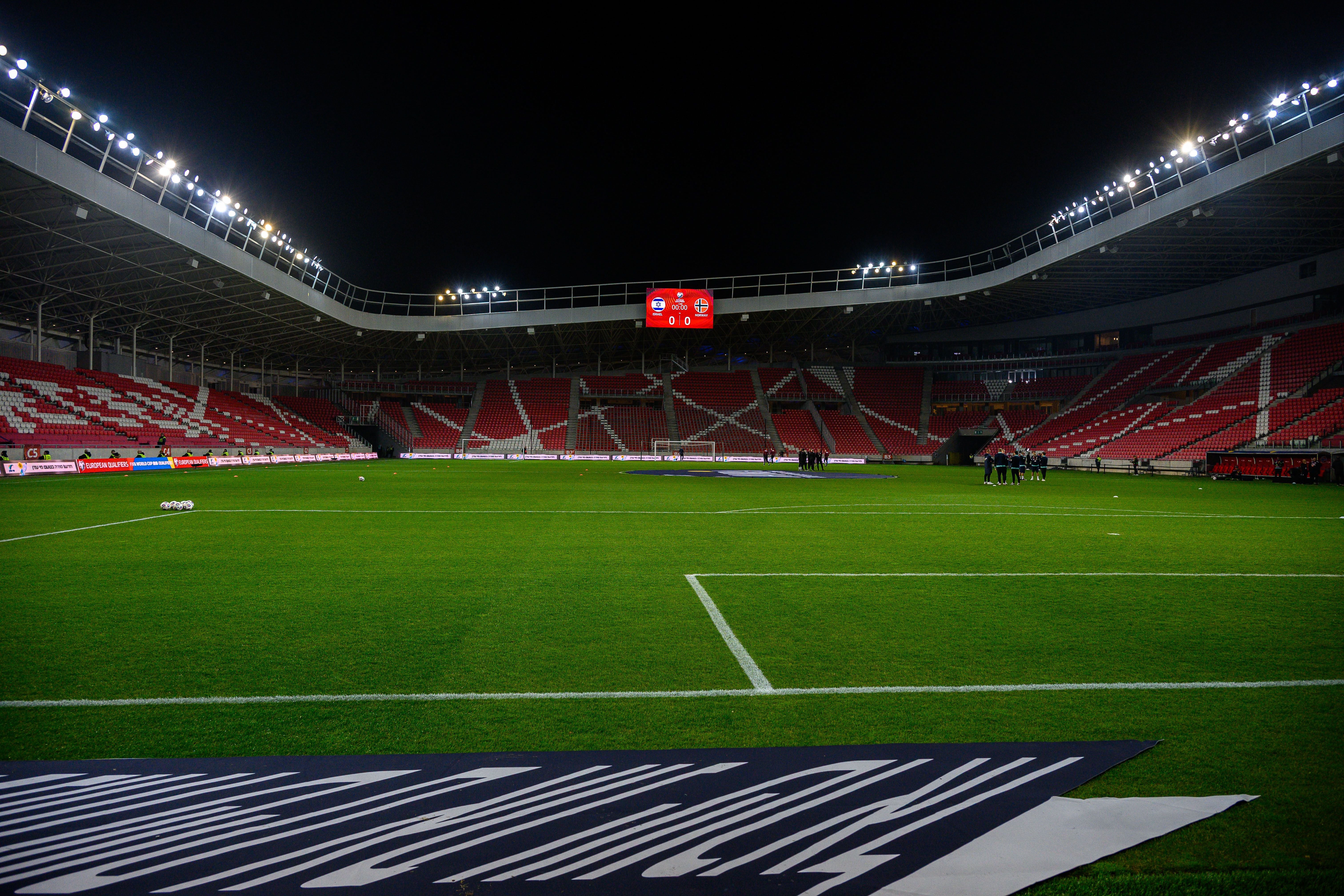 DEBRECEN, HUNGARY - MARCH 25: A general view of the stadium prior to the FIFA World Cup 2026 European Qualifier between Israel and Norway at Nagyerdei Stadion on March 25, 2025 in Debrecen, Hungary. (Photo by Sebastian Frej/MB Media/Getty Images)