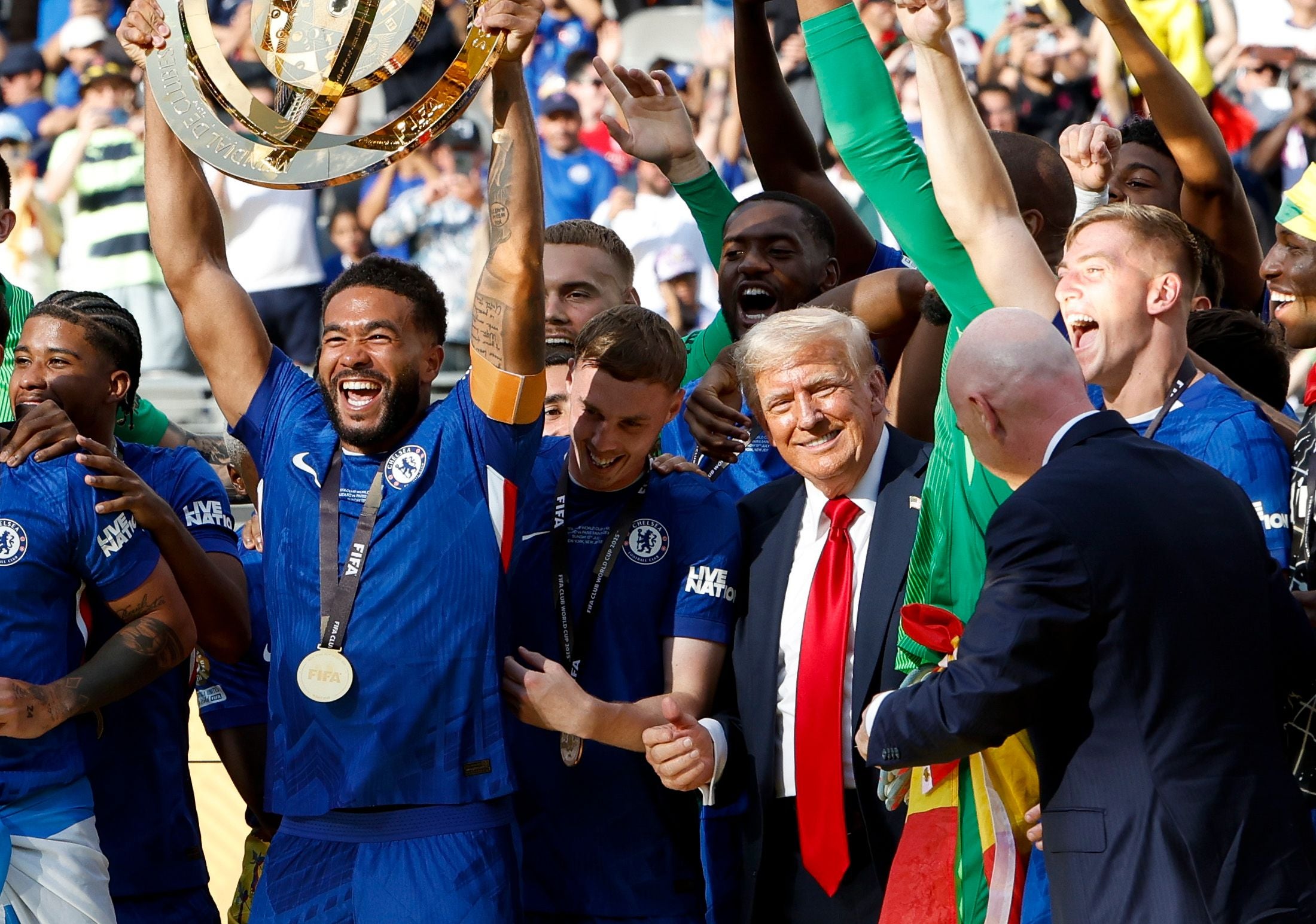 Trump feierte mit Chelsea den Klub-WM-Titel.
