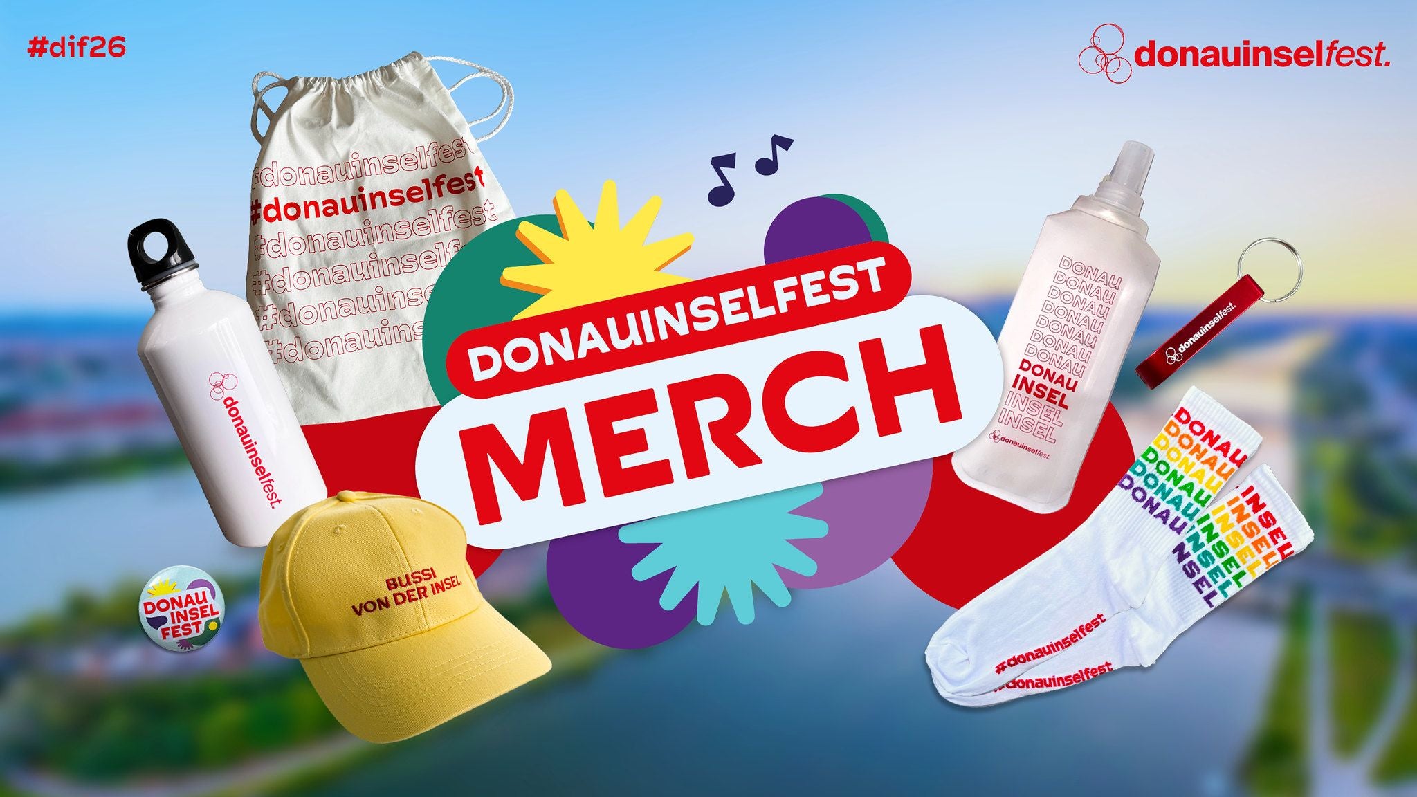 Das Donauinselfest bringt heuer seine eigene Merch-Kollektion zurück – exklusiv nur direkt auf der Insel.