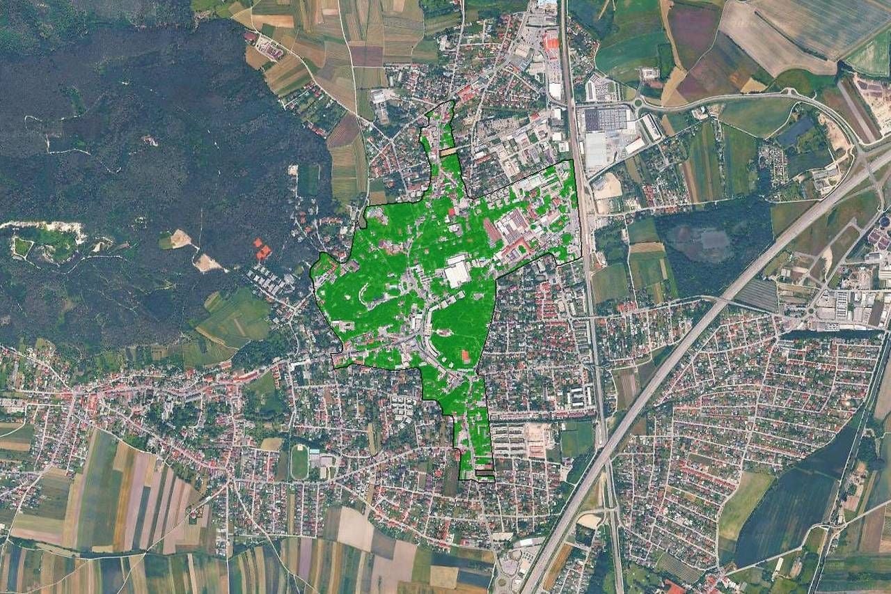 Bad Vöslau von oben.