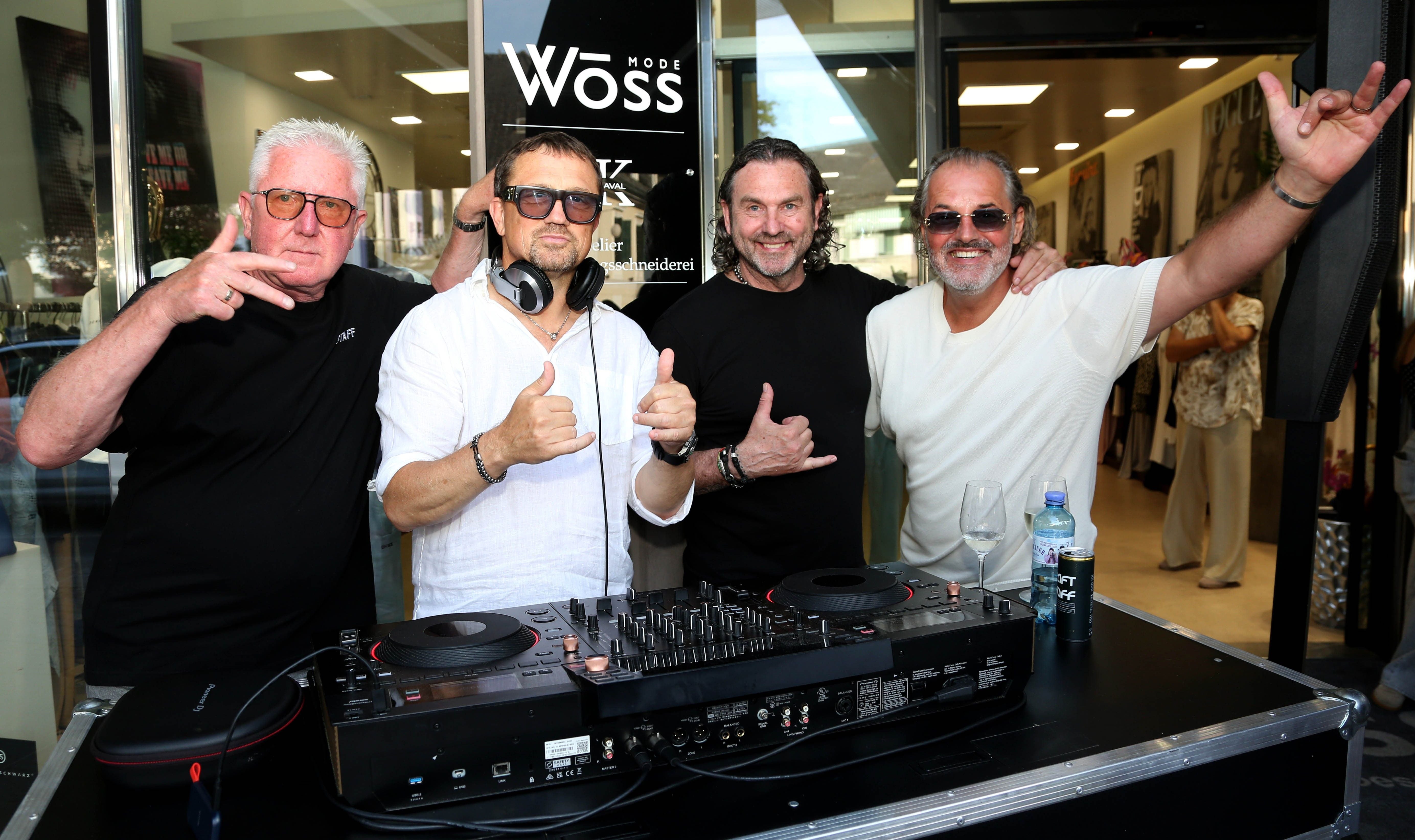 Ernst Fischer, DJ Rino, Christian Wöss und Reinhold Stromayer