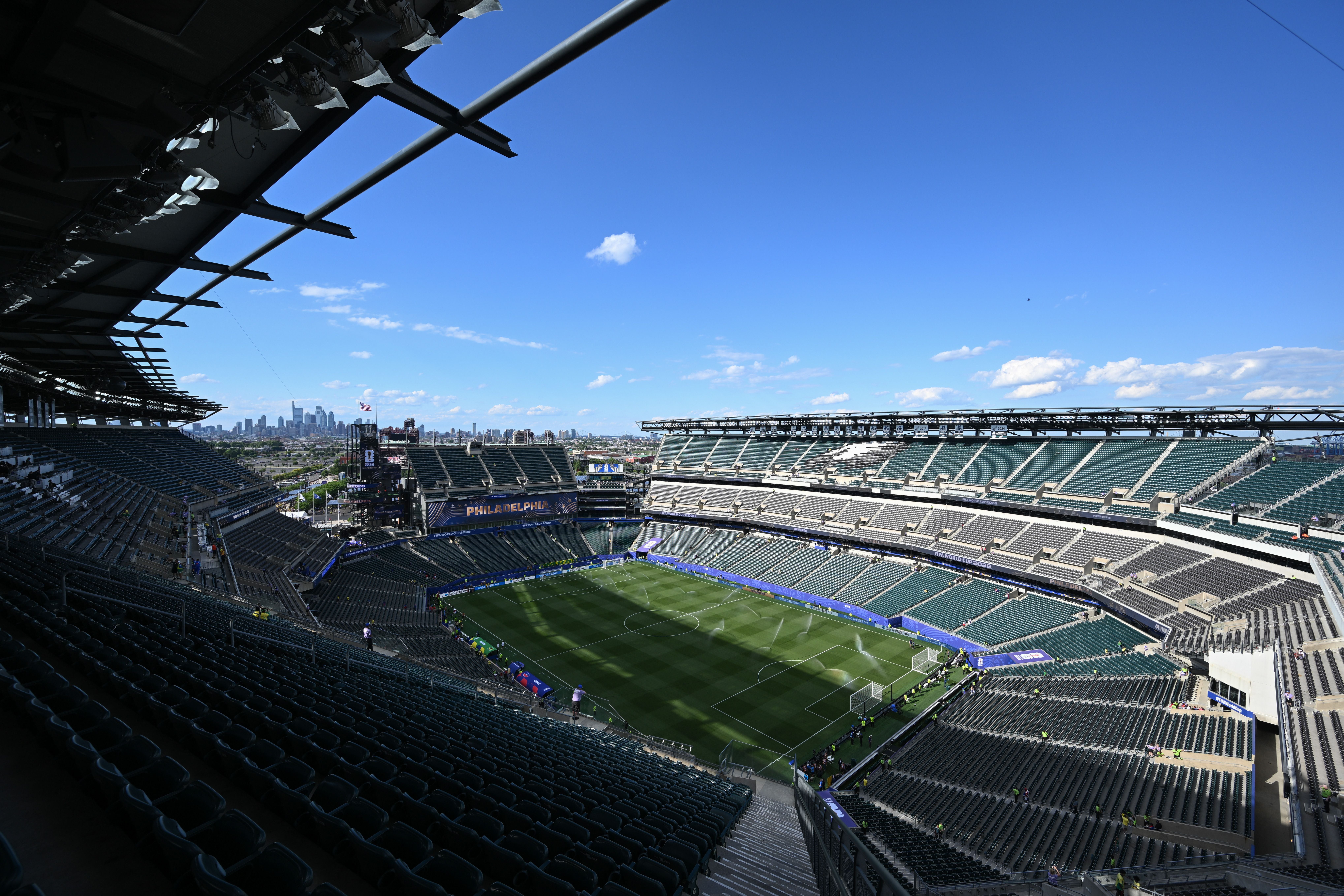 PHILADELPHIA, PENNSYLVANIA - JUNE 19: Philadelphia Stadium prior to a FIFA World Cup 2026 Group C match between Brazil and Haiti at Philadelphia Stadium on June 19, 2026 in Philadelphia, Pennsylvania. (Photo by Howard Smith/ISI Photos/ISI Photos via Getty Images)