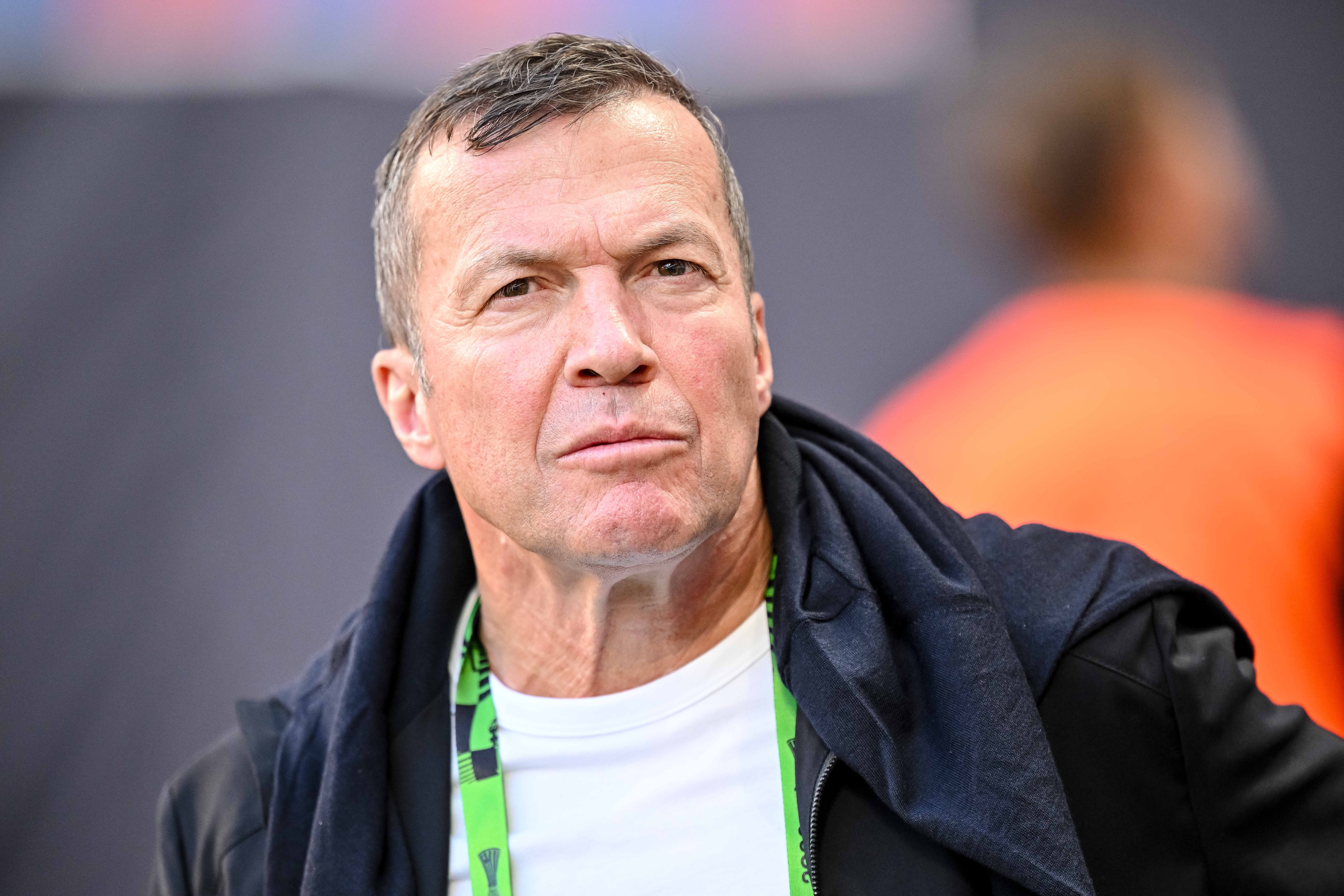 Lothar Matthäus looks on during the UEFA Conference League Final 2026 match between Crystal Palace FC and Rayo Vallecano de Madrid at Football Arena Leipzig on May 27, 2026 in Leipzig, Germany. (Photo by GSI/Icon Sport via Getty Images)