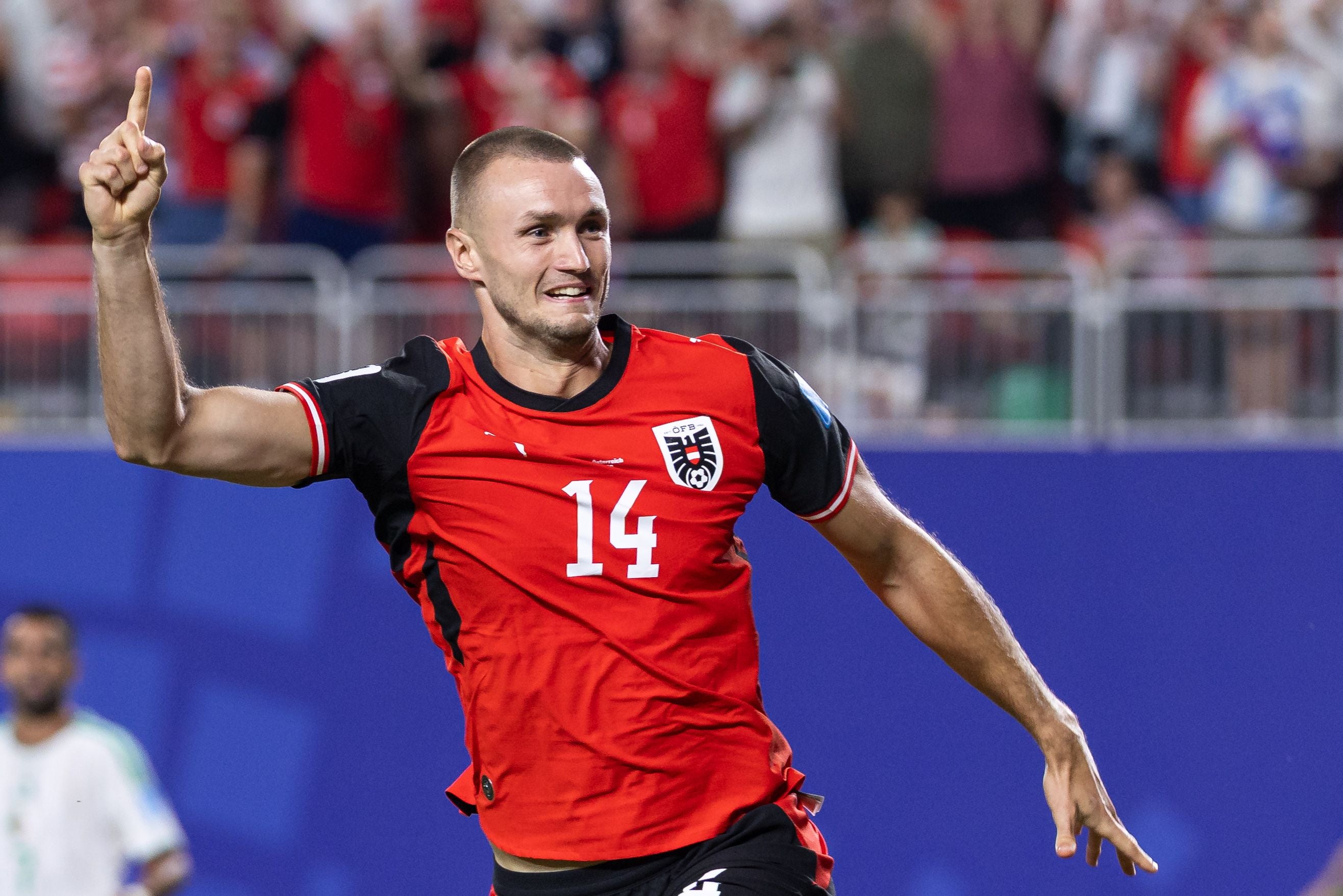 KANSAS CITY,MISSOURI,USA,28.JUN.26 - SOCCER - FIFA World Cup 2026, group stage, Algeria vs Austria. Image shows the rejoicing of Sasa Kalajdzic (AUT). Photo: GEPA pictures/ Armin Rauthner
