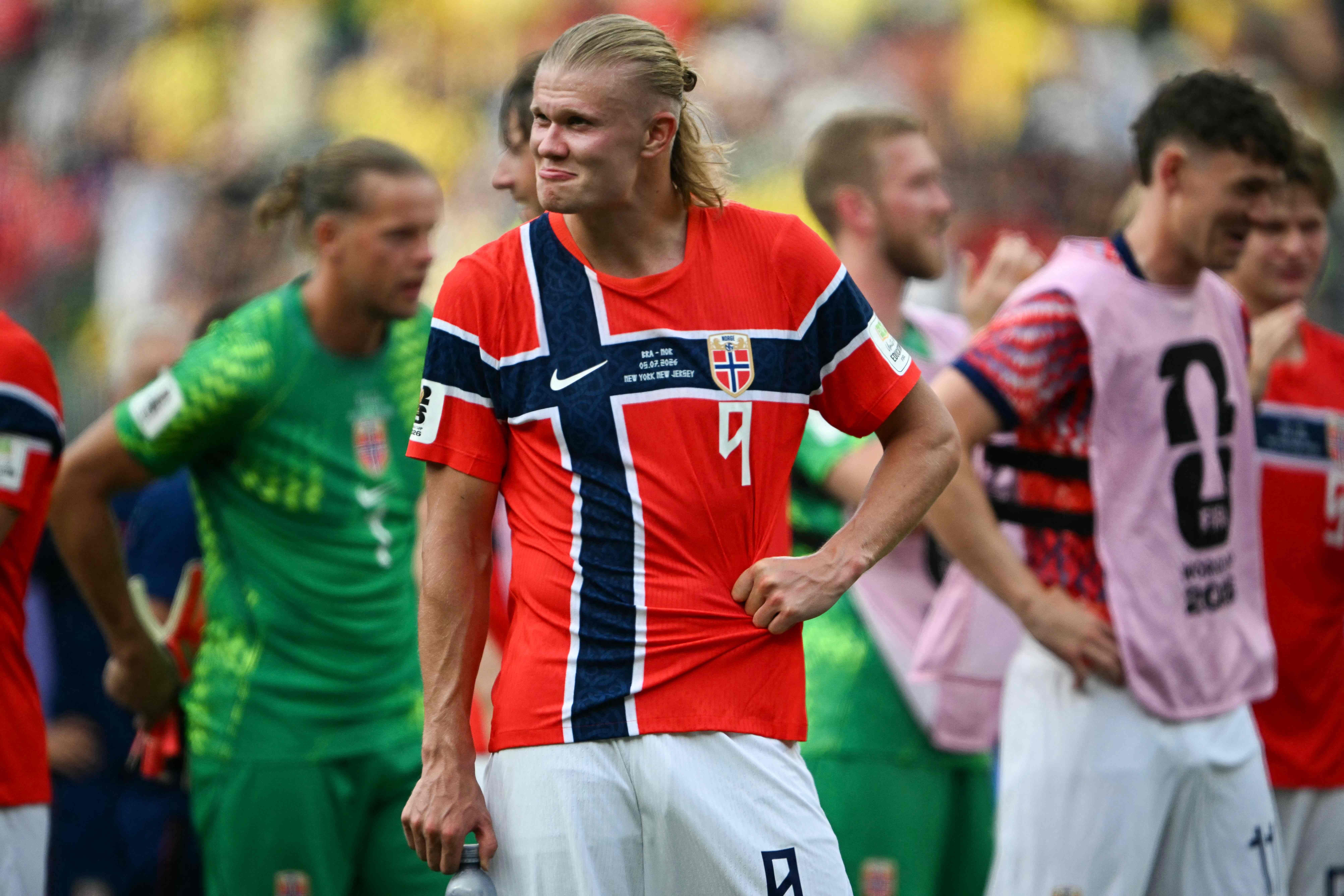 Erling Braut Haaland nach dem WM-Sieg gegen Brasilien.