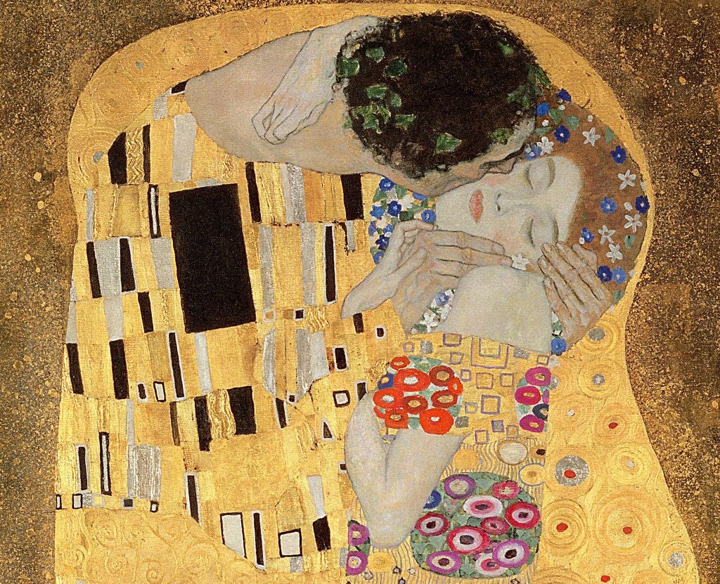 Gustav Klimt: Der Kuss (1907-08).