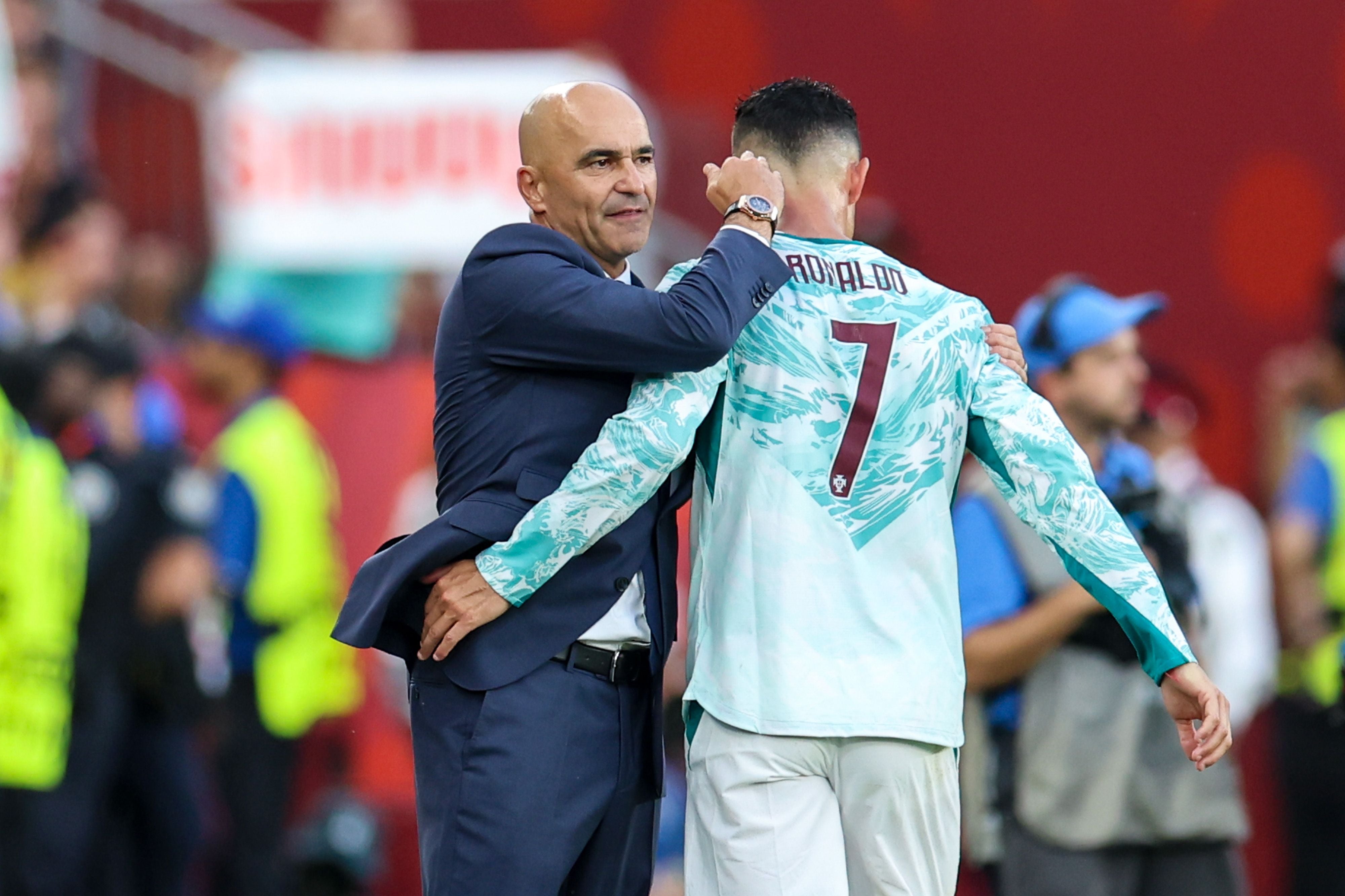 Portugal-Teamchef Martinez bedankt sich bei Ronaldo.