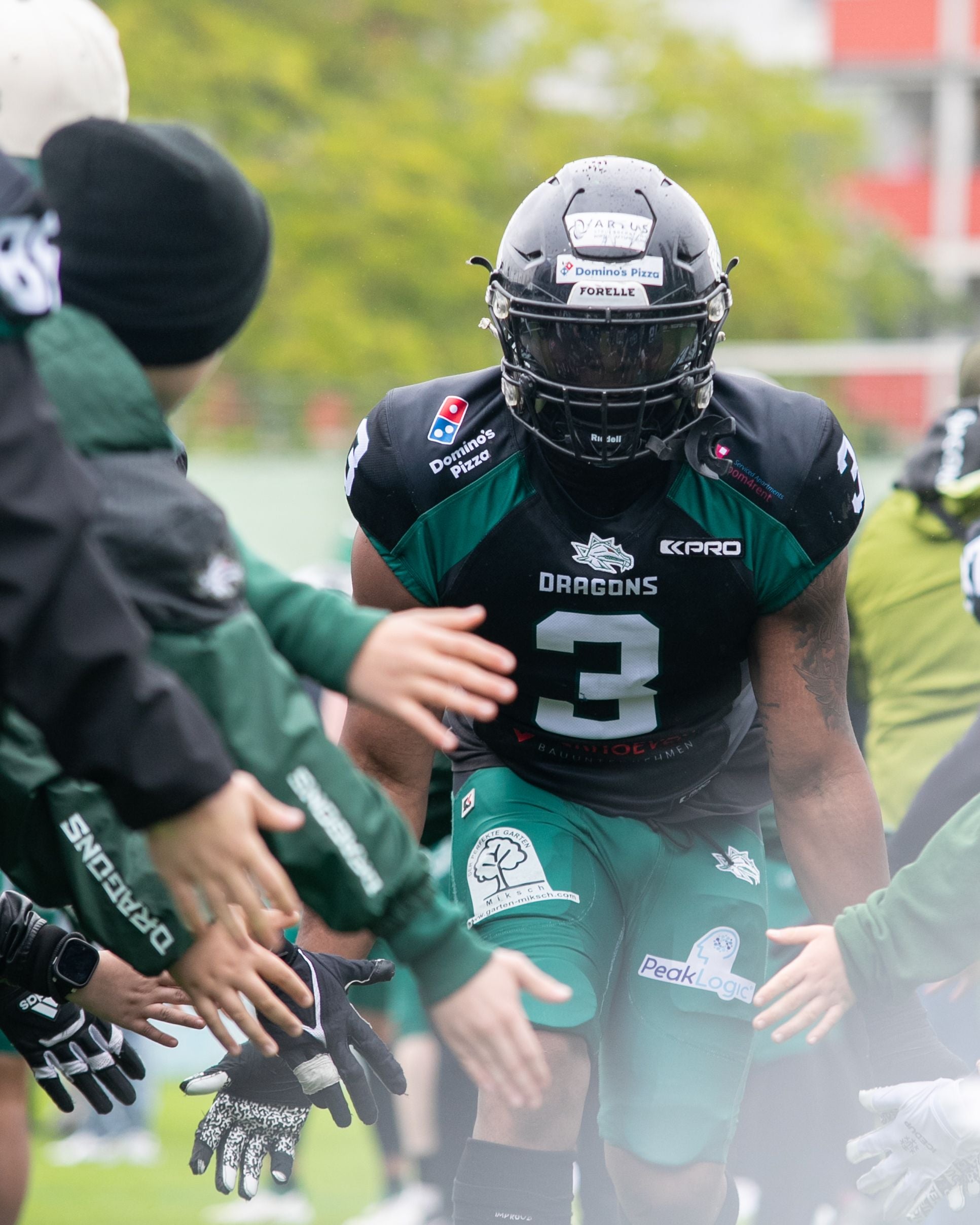 VIENNA,AUSTRIA,16.MAY.26 - AMERICAN FOOTBALL - AFL, Austrian Football League, Danube Dragons vs Graz Giants. Image shows Destiny Ehizogie Idiahi (Danube Dragons). Photo: GEPA pictures/ Gabriel Lopez