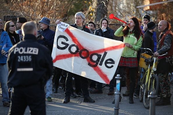 Protest gegen Google