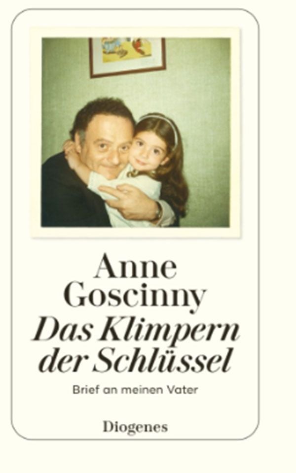 Cover des Buches „Das Klimpern der Schlüssel“ von Anne Goscinny mit Foto von Vater und Tochter.