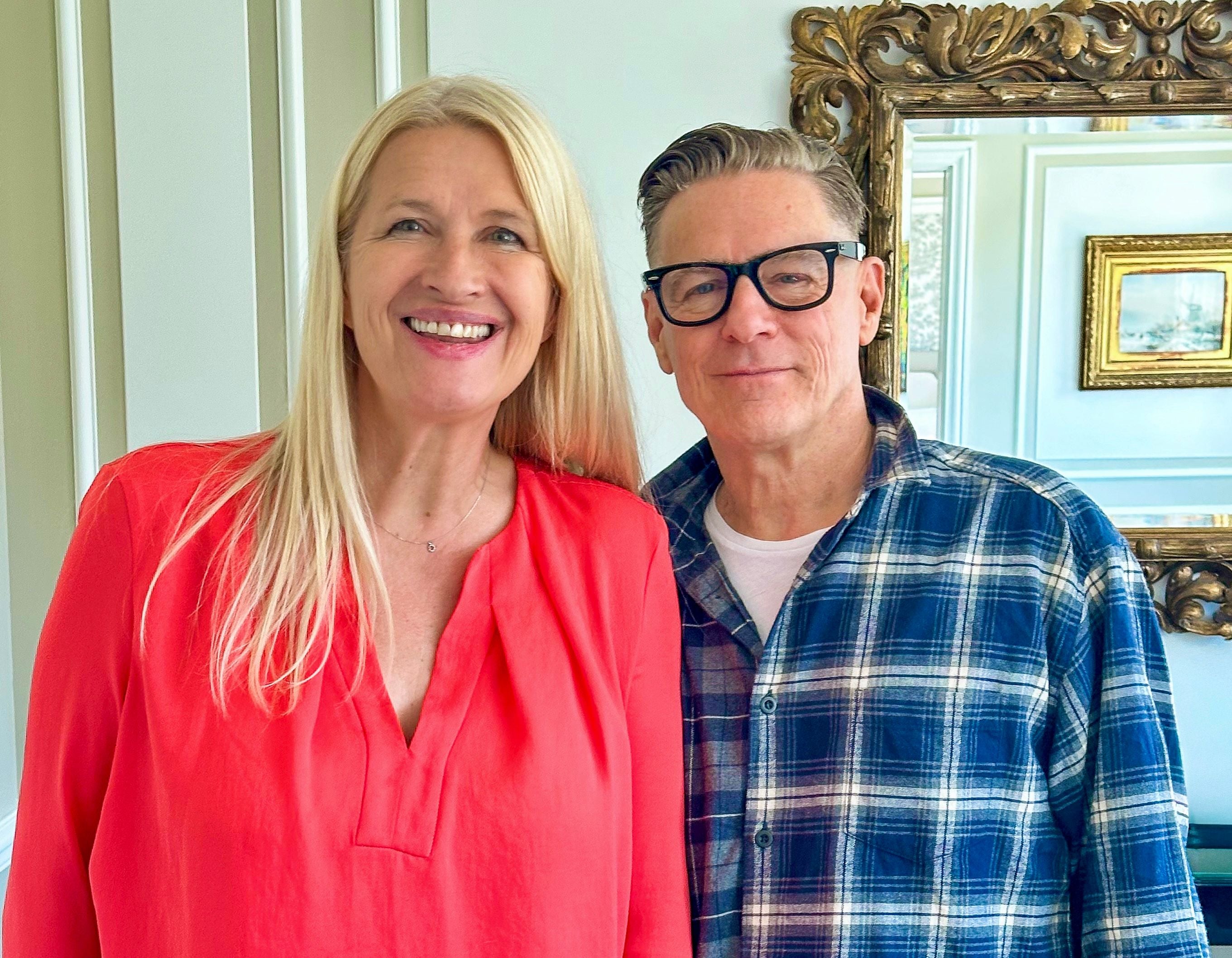 Claudia Stöckl und Bryan Adams