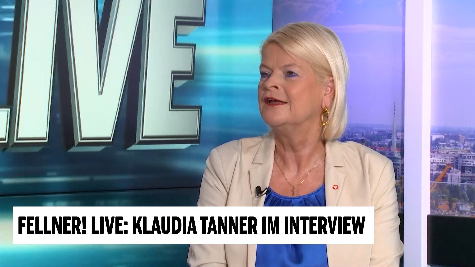 Verteidigungsministerin Klaudia Tanner im Studiointerview bei Fellner! LIVE auf oe24.