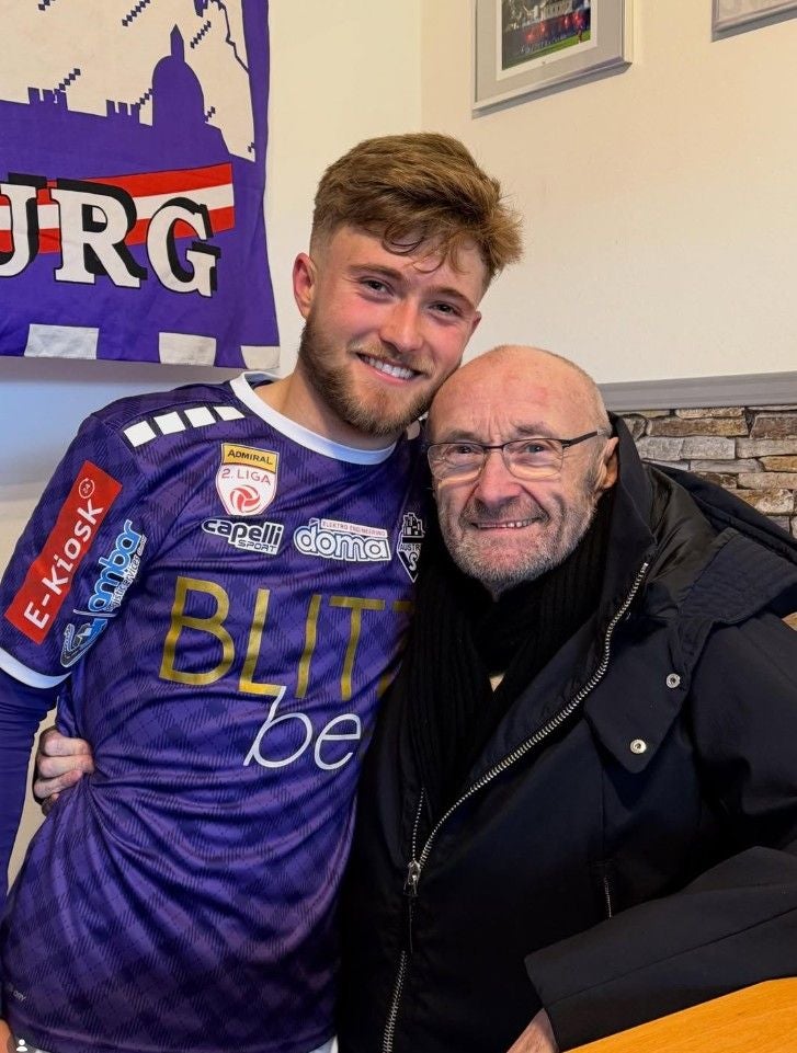 Rock-Legende Phil Collins mit seinem Sohn Mathew Collins (21)