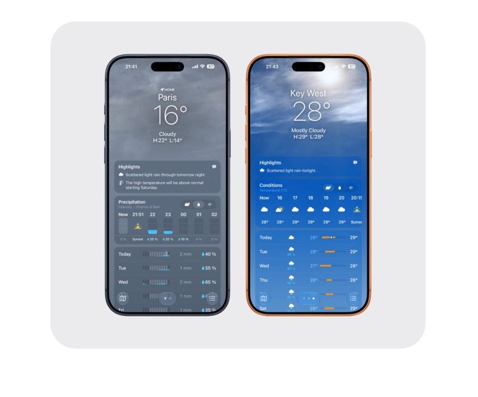 iOS 27 bringt ein neues Design für die Wetter-App
