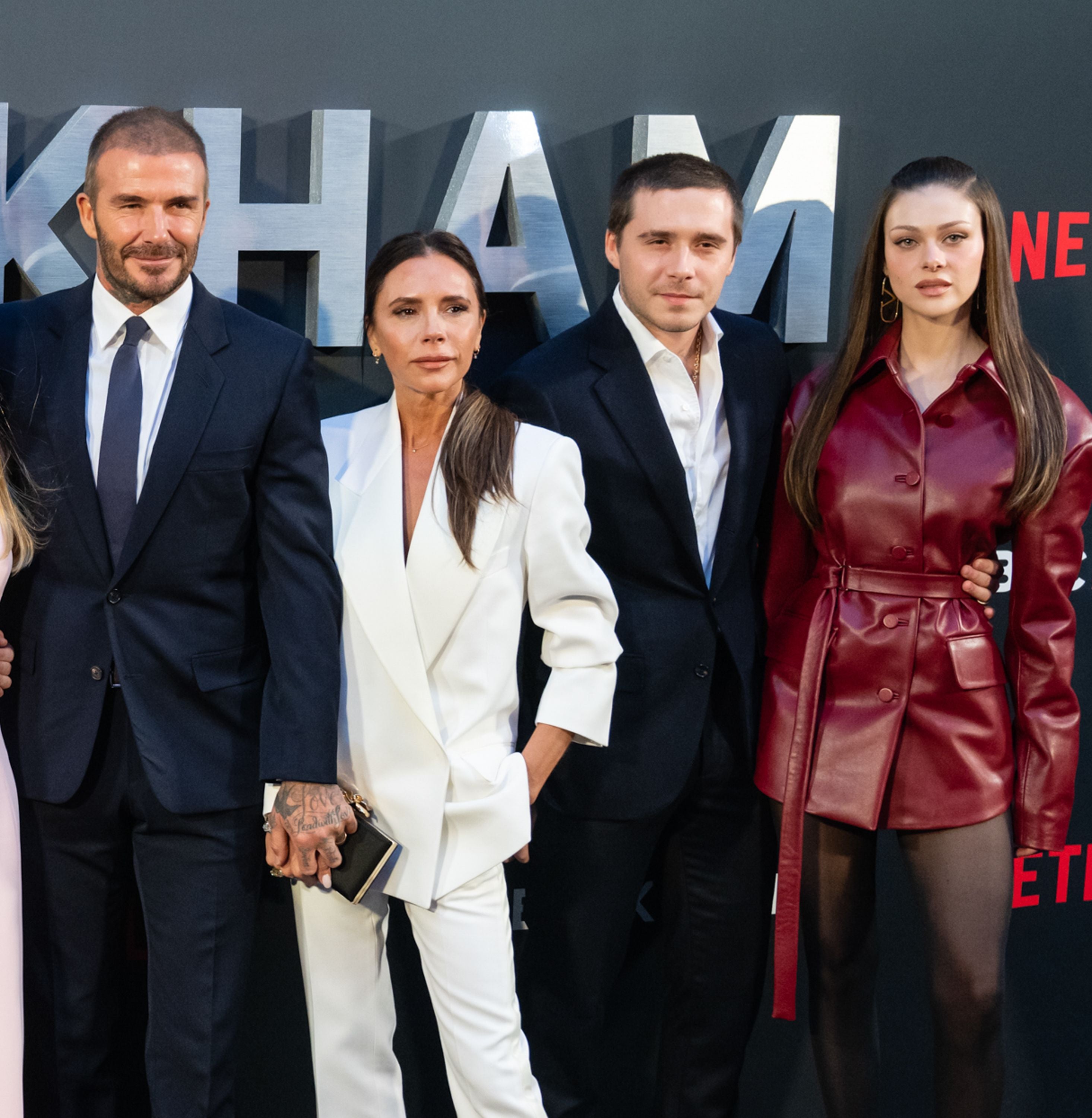 David Beckham, Victoria Beckham, Brooklyn Beckham und seine Nicola