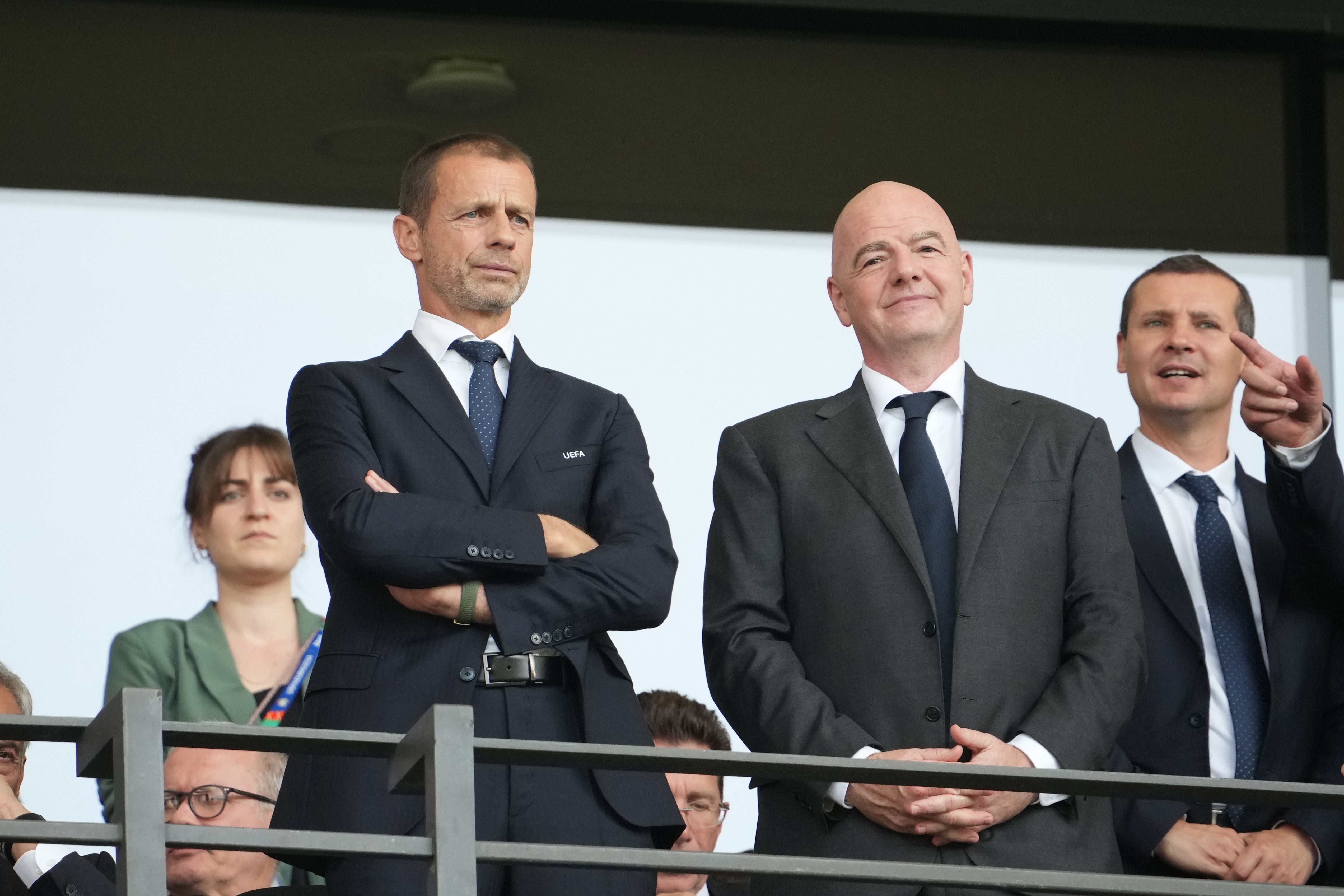UEFA-Präsident Aleksander Ceferin mit FIFA-Präsident Gianni Infantino