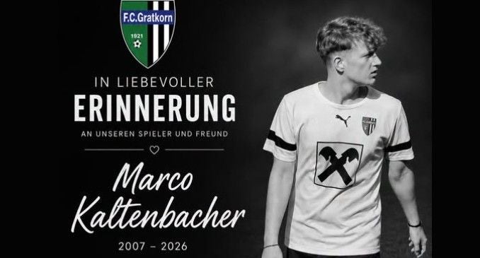 Gedenkbild für Marco Kaltenbacher vom FC Gratkorn.