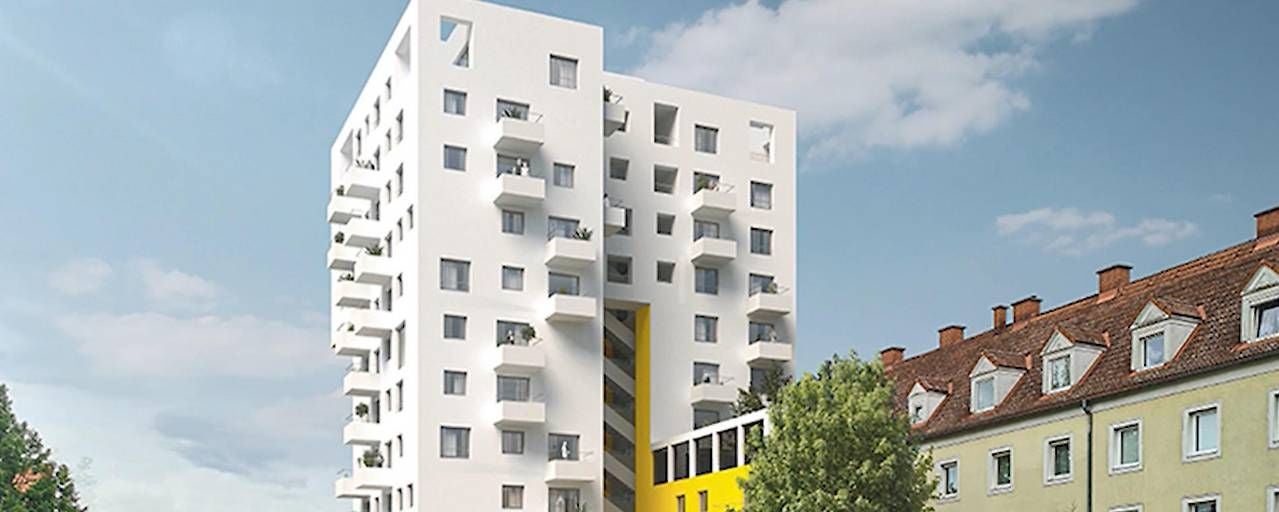 Hochhaus-Rendering