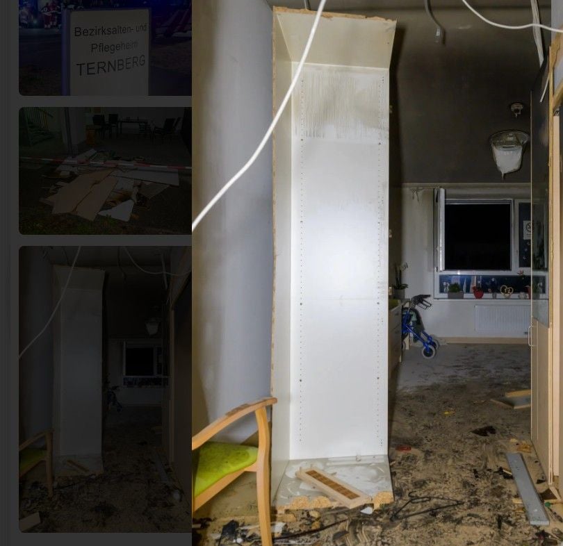Bewohnerin aus dem vom Brand betroffenen Zimmer gerettet..