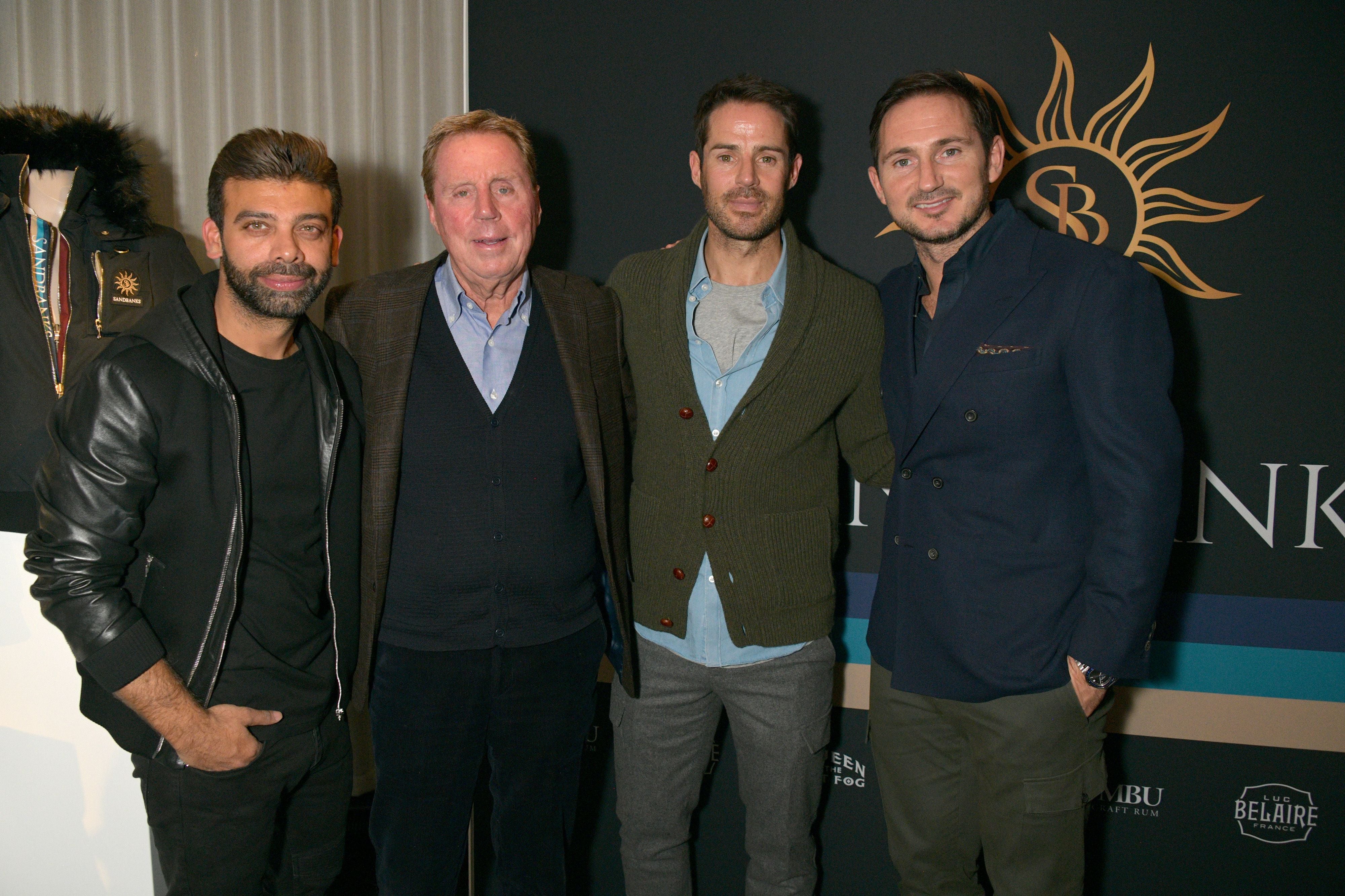 v.l.: Amit Bhatia, Harry &amp; Jamie Redknapp, Frank Lampard