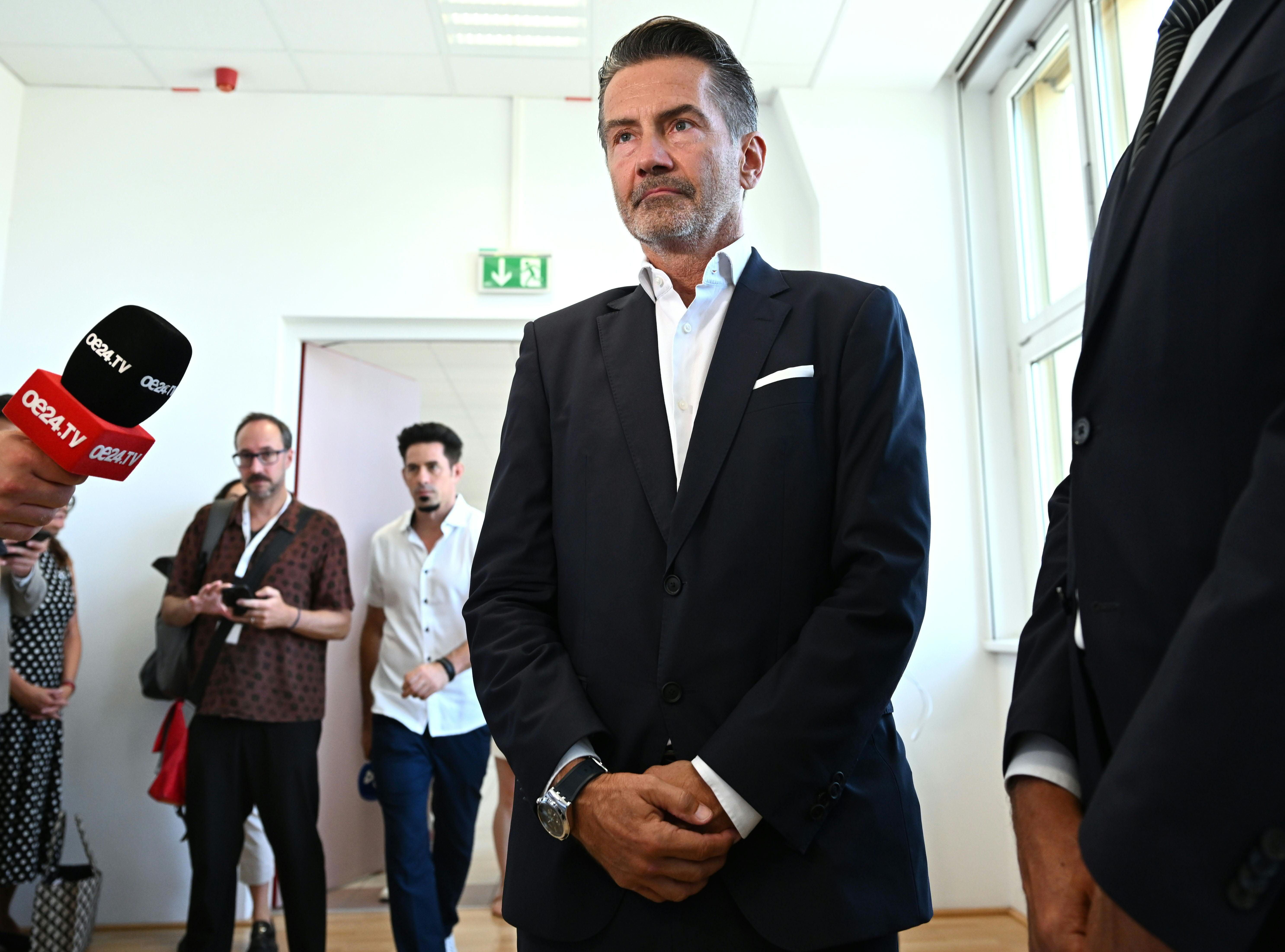 Ex-ORF-Generaldirektor Roland Weißmann am Dienstag, 11. August 2026, anlässlich der Verhandlung 'Arbeitsrechtssache Roland Weißmann gegen Österreichischer Rundfunk - Kündigung des Arbeitsverhältnisses' am Arbeits- und Sozialgericht in Wien.