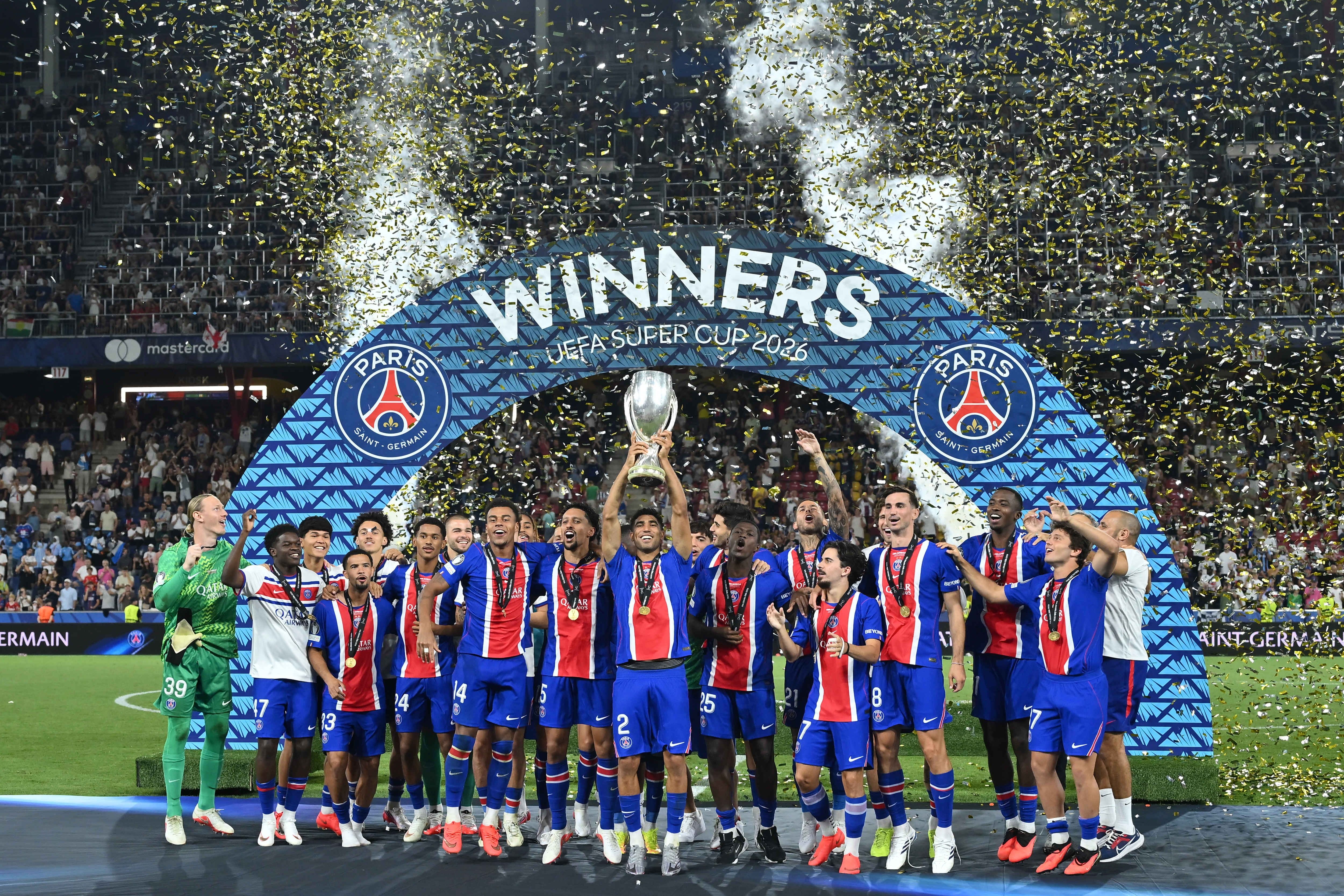 PSG bejubelt den UEFA Supercup 2026