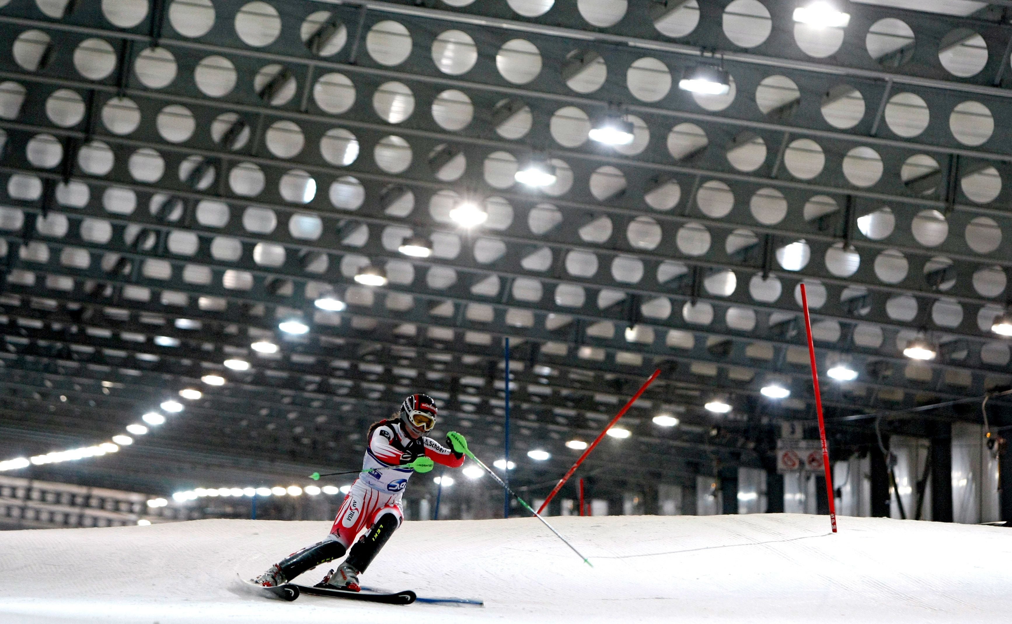 Skifahrerin.