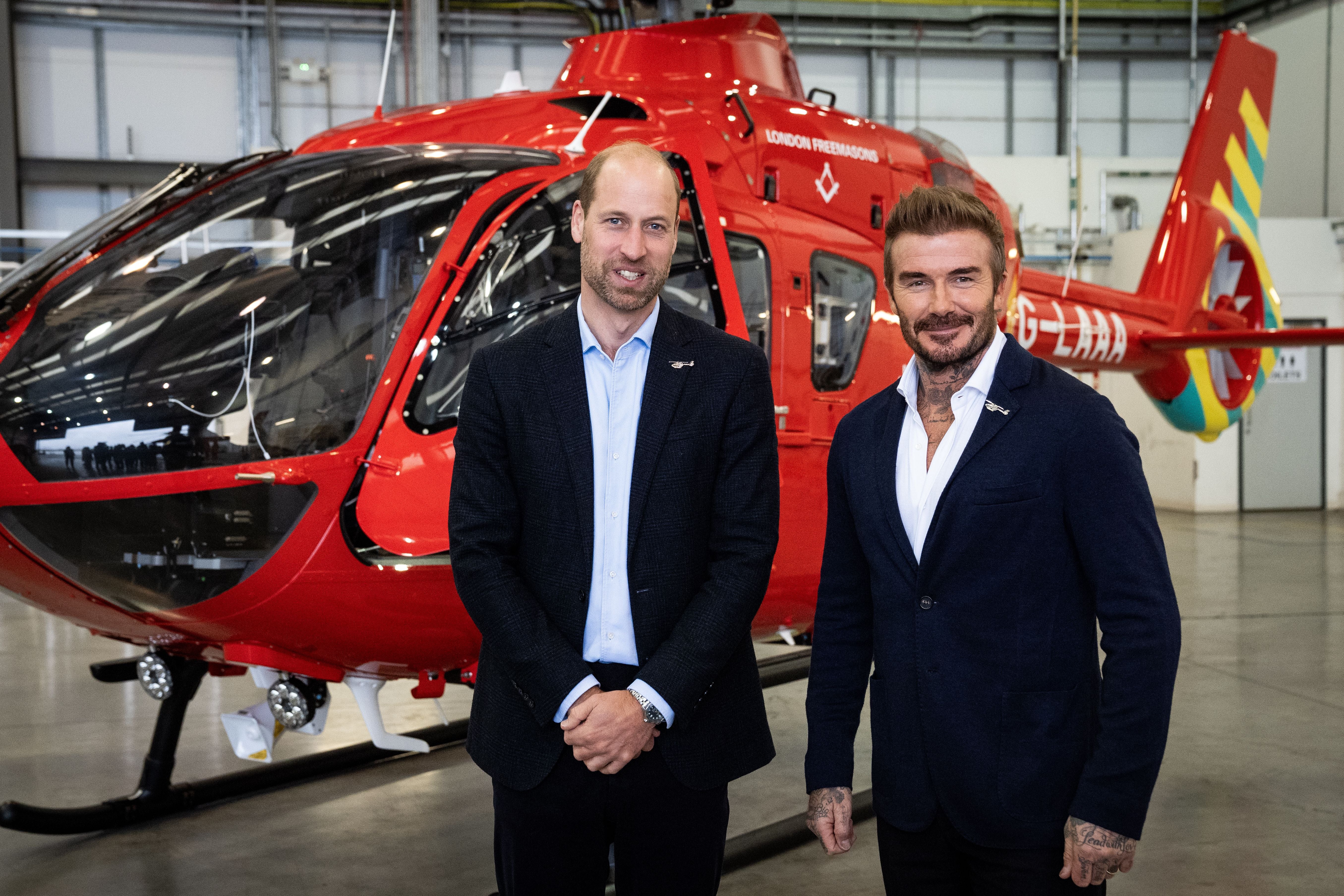 Prinz William und David Beckham