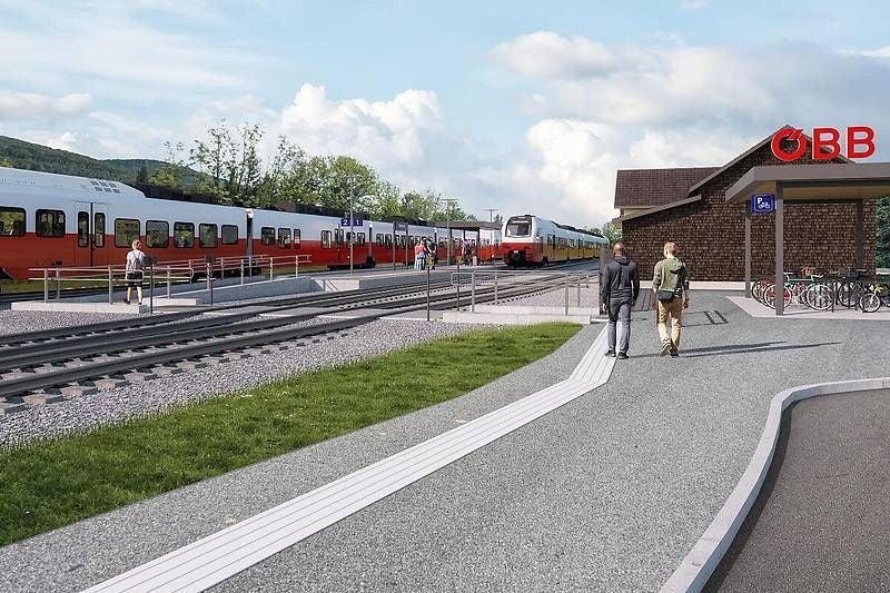 So soll der Bahnhof in Willendorf künftig ausschauen.