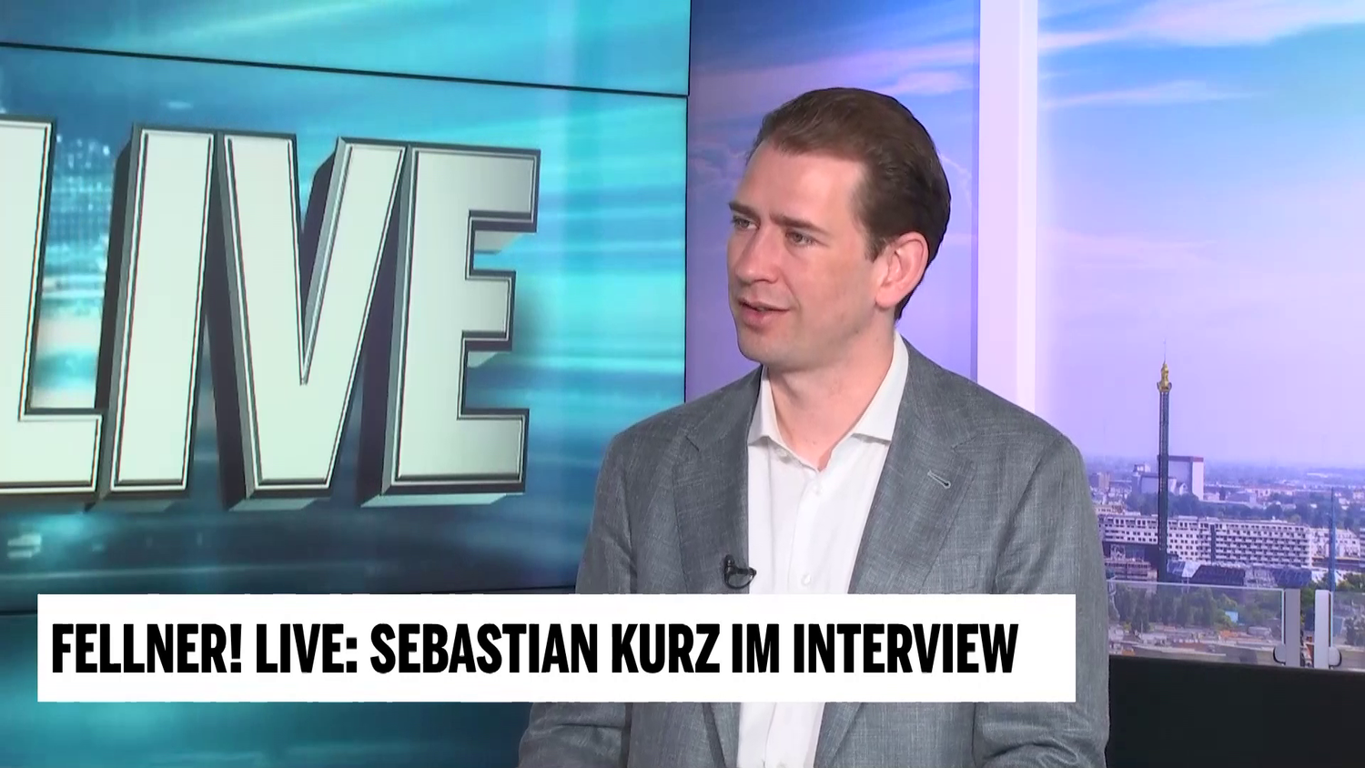 Sebastian Kurz im Interview bei Fellner! LIVE in einem Fernsehstudio.