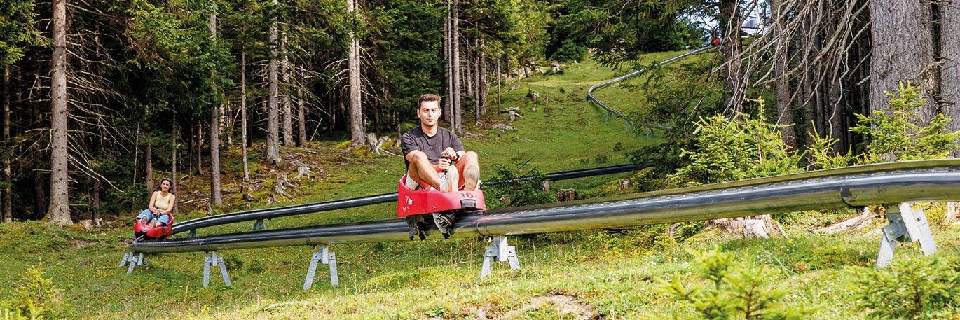 Die Sommerrodelbahn in Mieders.