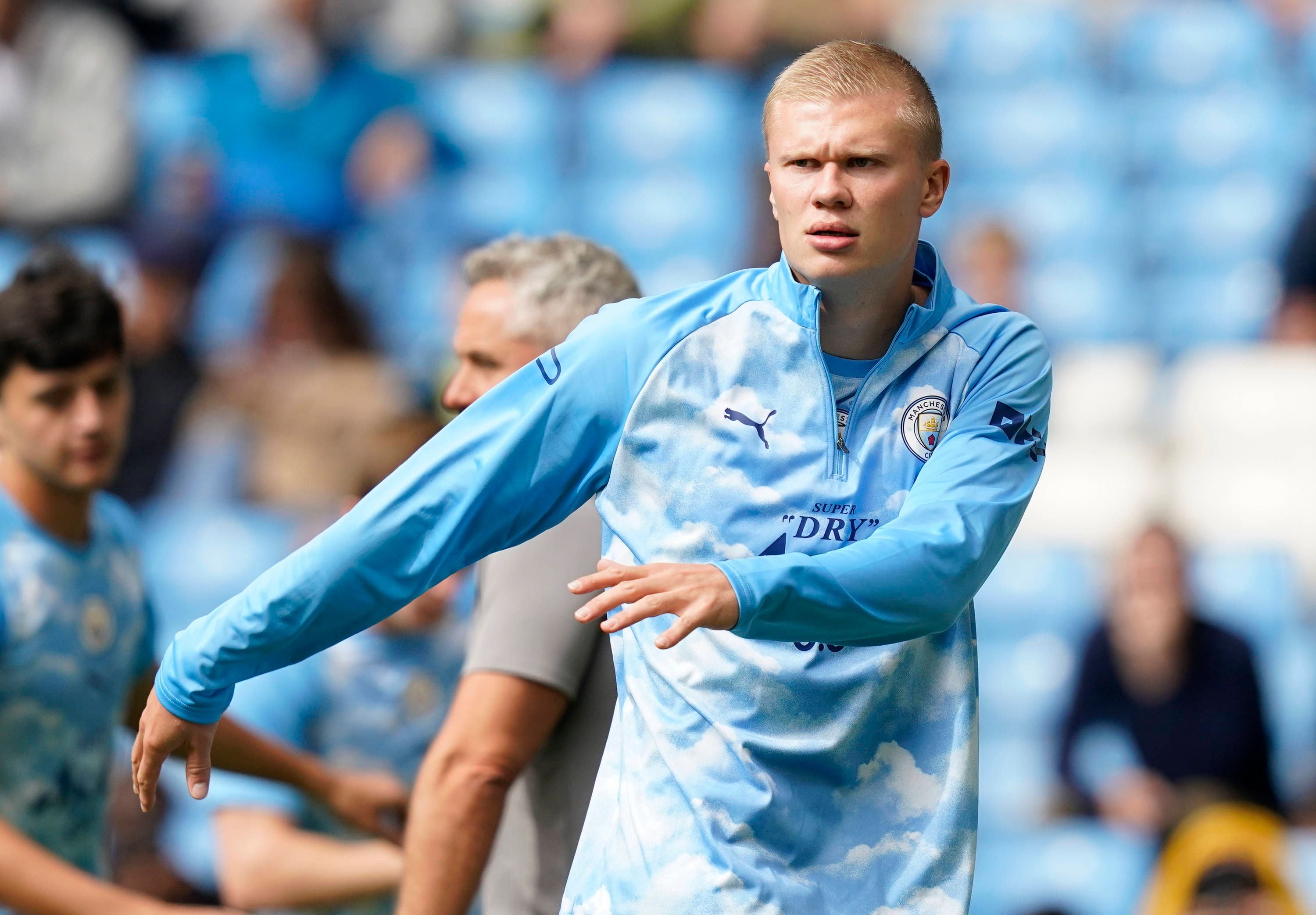 Manchester, England, 5th September 2026. Erling Haaland of Manchester City during the Manchester City vs Coventry City Premier League match at the Etihad Stadium, Manchester. Picture credit should read: Andrew Yates / Sportimage EDITORIAL USE ONLY. No use with unauthorised audio, video, data, fixture lists, club/league logos or live services. Online in-match use limited to 120 images, no video emulation. No use in betting, games or single club/league/player publications. SPI_092_AY_MAN_CITY_COVENTRY SPI-4970-0092