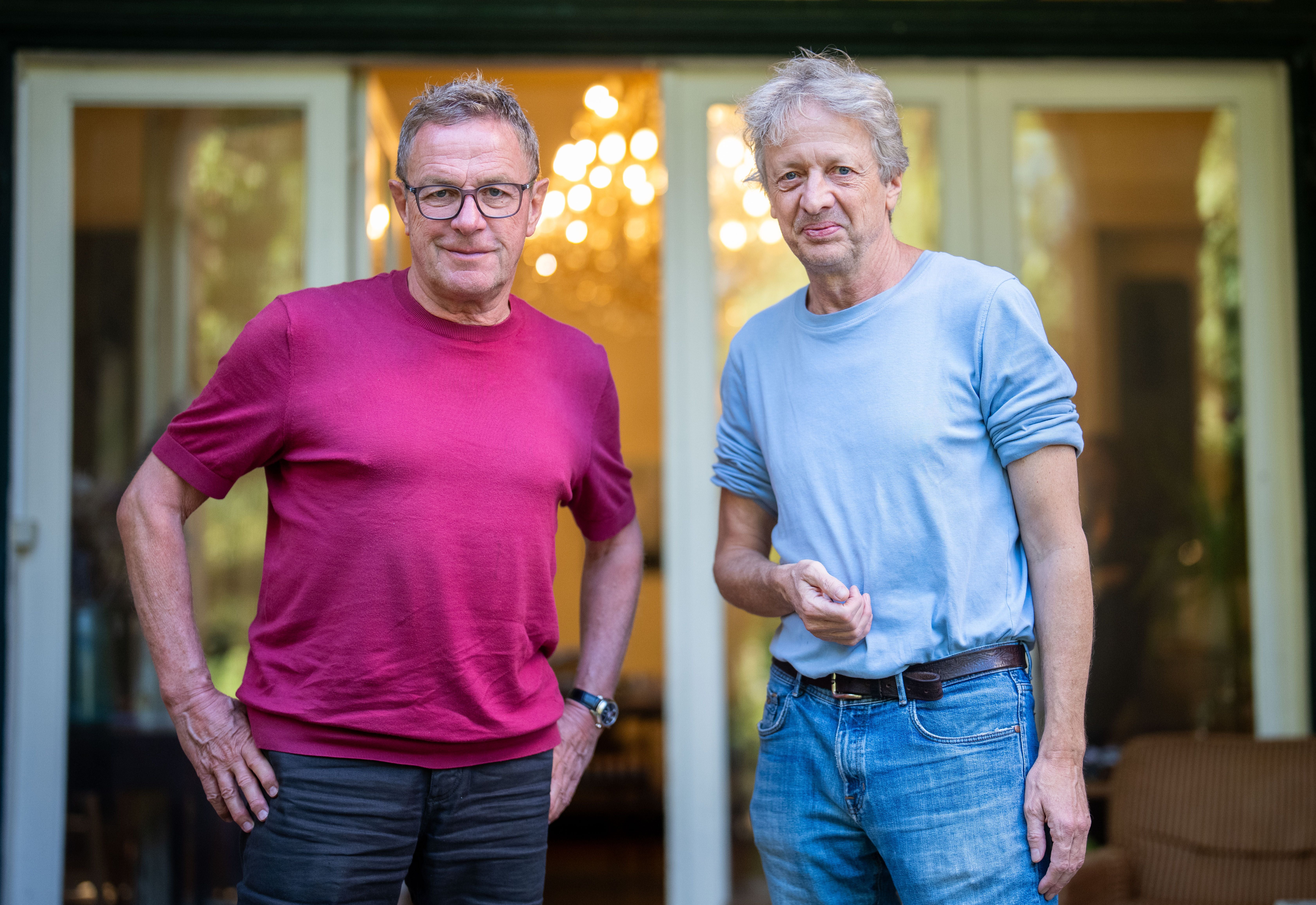 ÖFB-Teamchef Ralf Rangnick und Regisseur Michael Sturminger