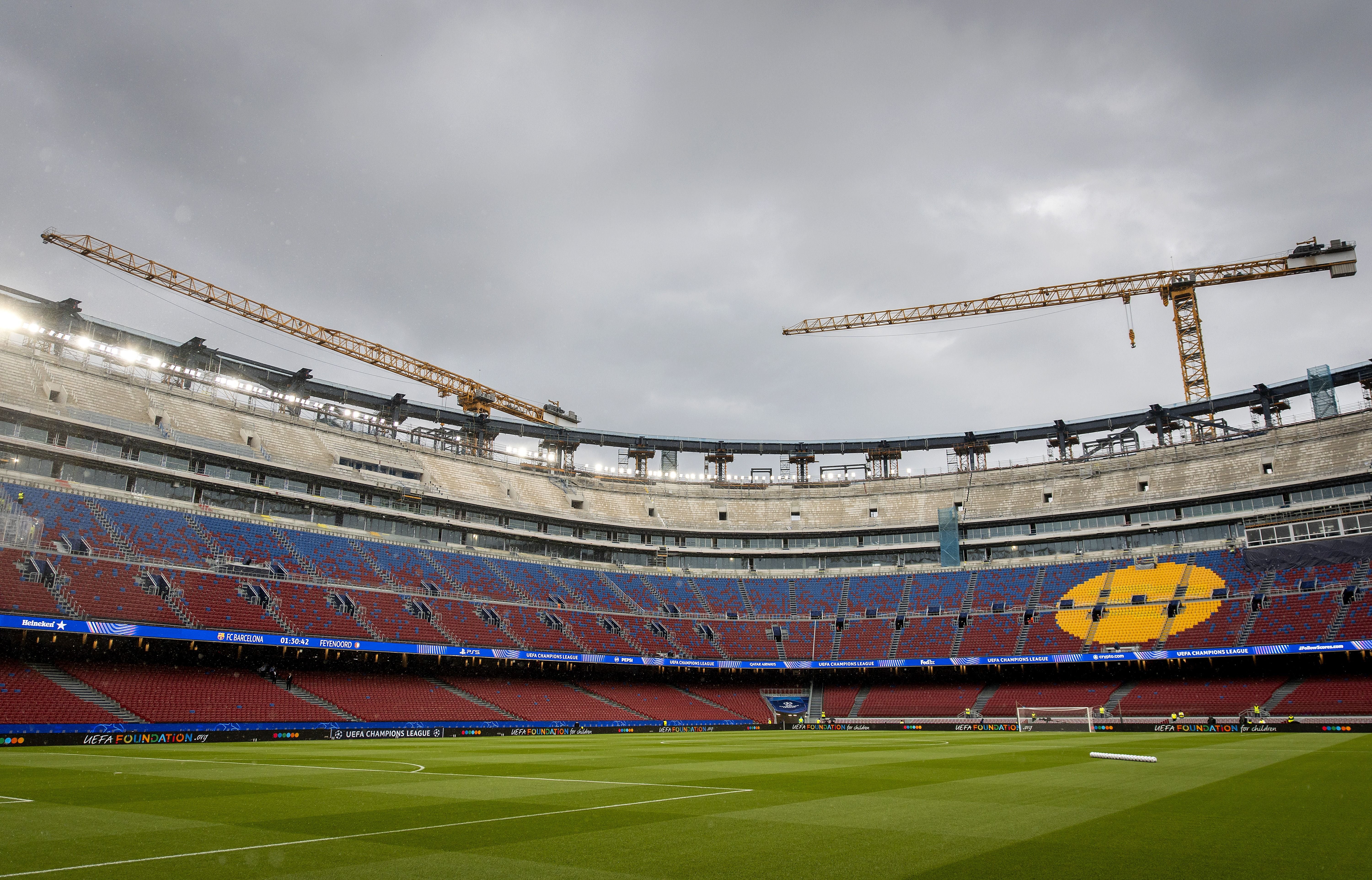 Noch immer eine Baustelle: Das Camp Nou in Barcelona.