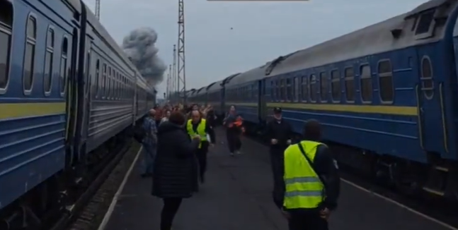 Eine russische Drohne trifft ukrainischen Zug an der polnischen Grenze