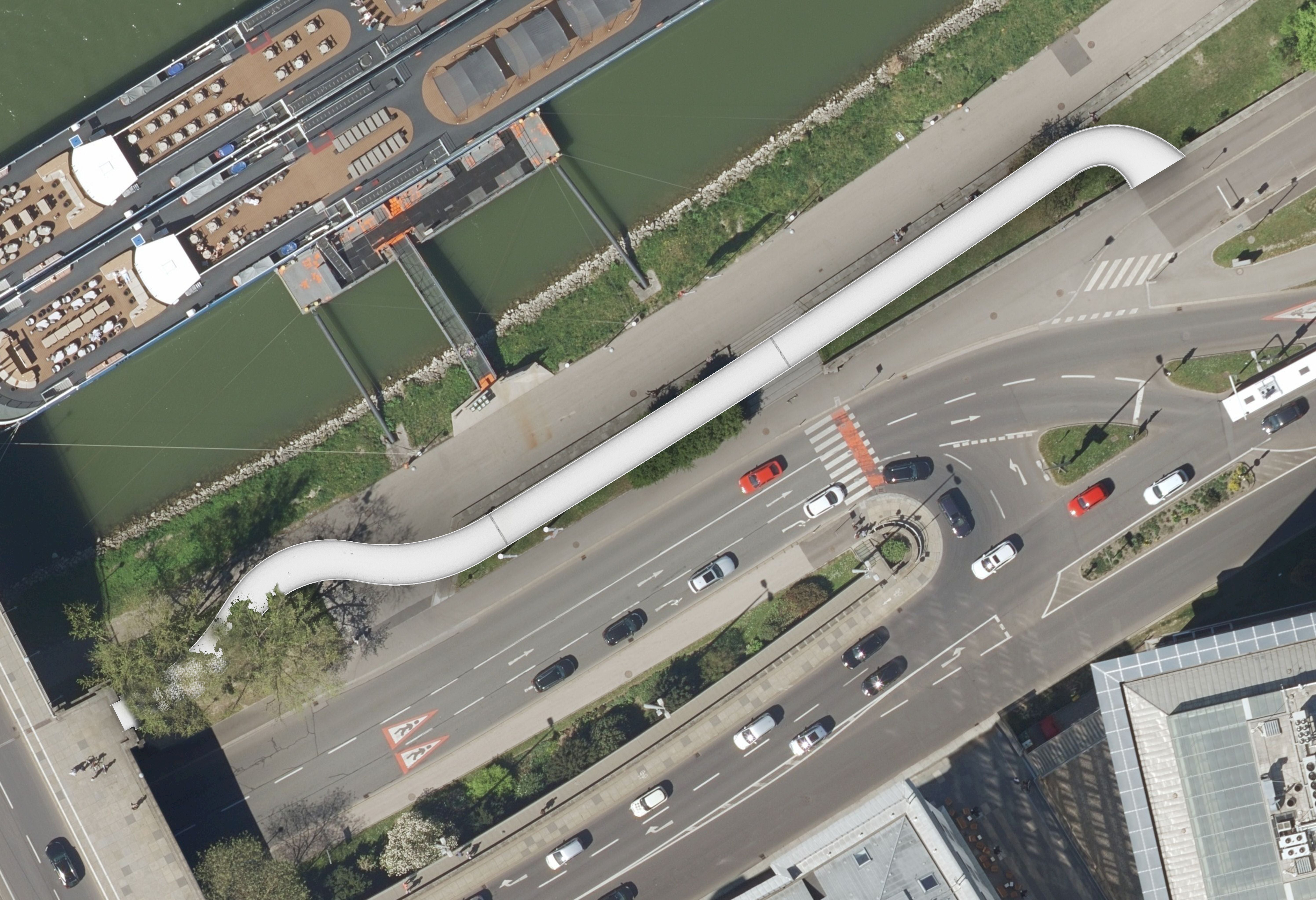 Geh- und Radweg-Steg