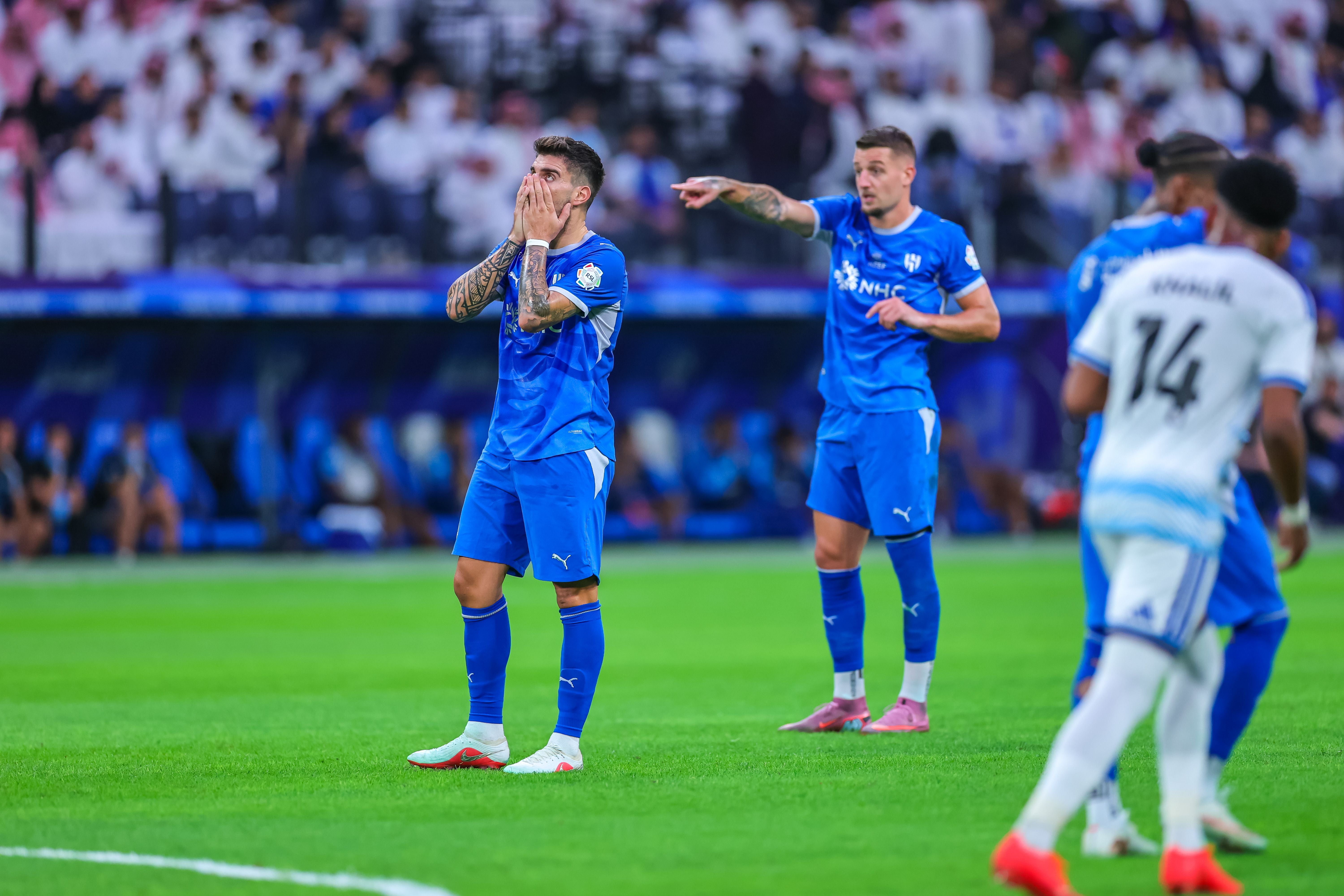RIYADH, SAUDI ARABIA - SEPTEMBER 7: Ruben Neves of team Al Hilal reacts during the Saudi Pro League game between Al Hilal and Neom at Kingdom Arena on September 7, 2026 in Riyadh, Saudi Arabia. (Photo by Abdullah Ahmed/Getty Images)