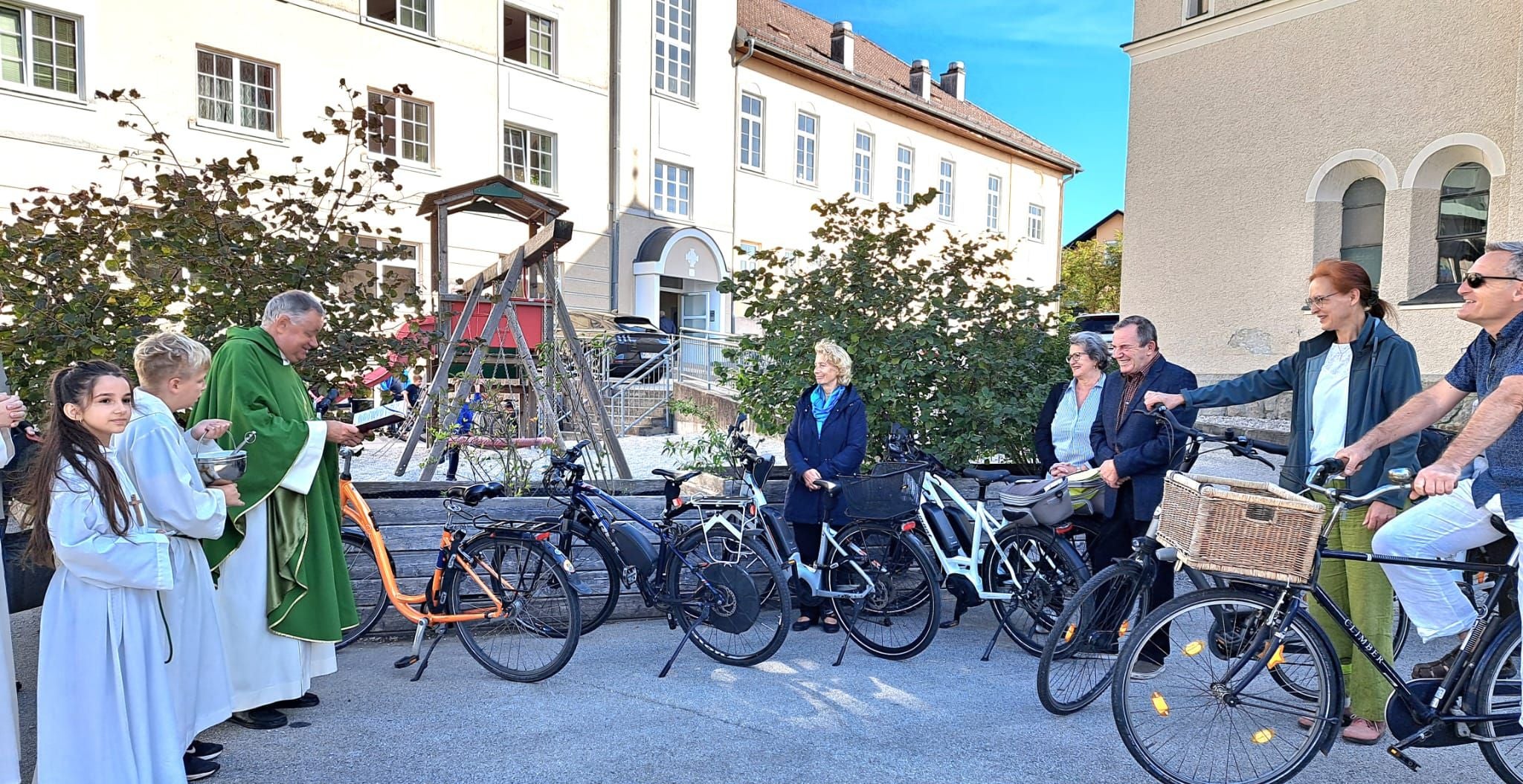 Mit dem Radl unterwegs.