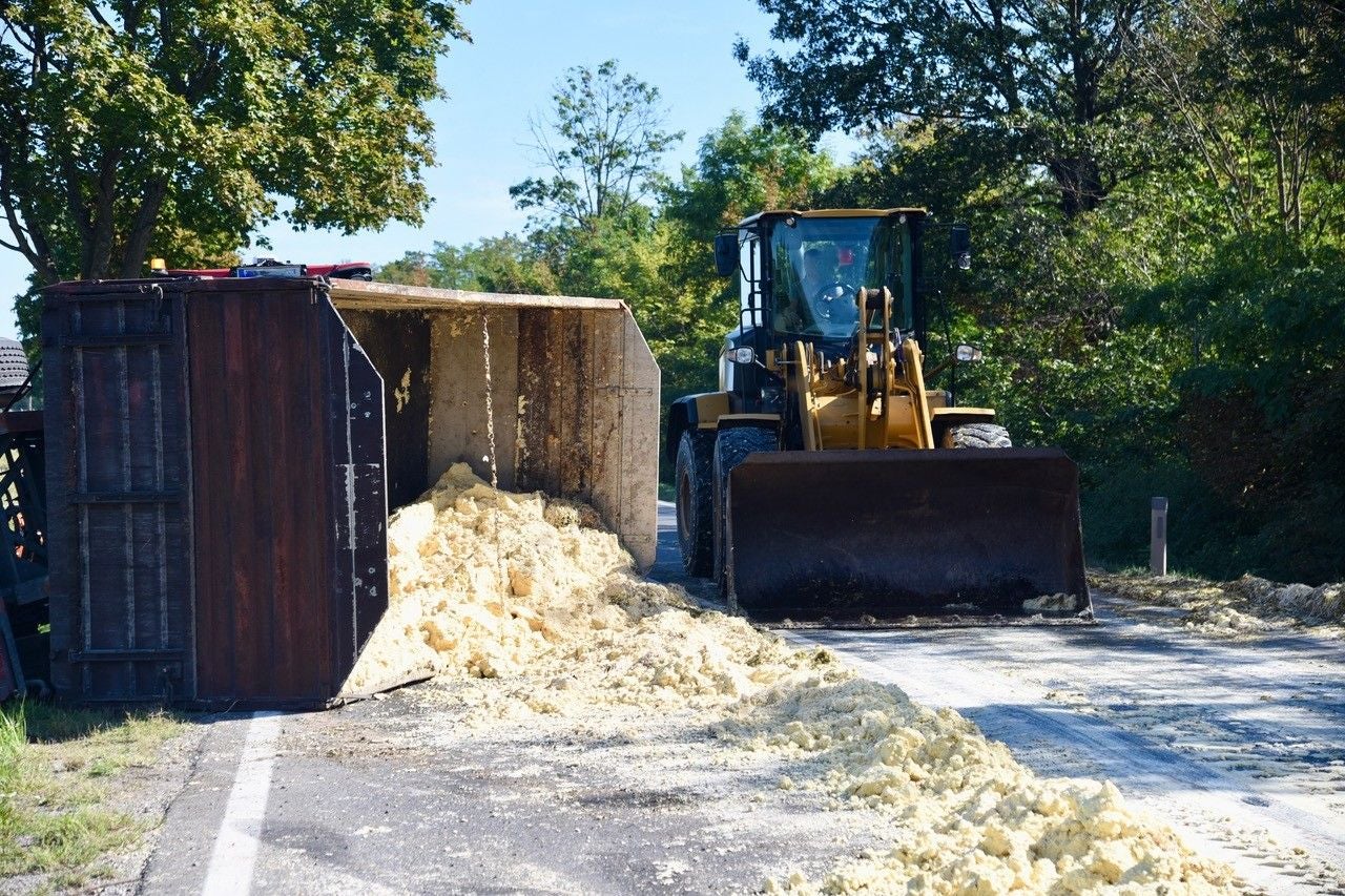 Einsatz-Bagger in Action.