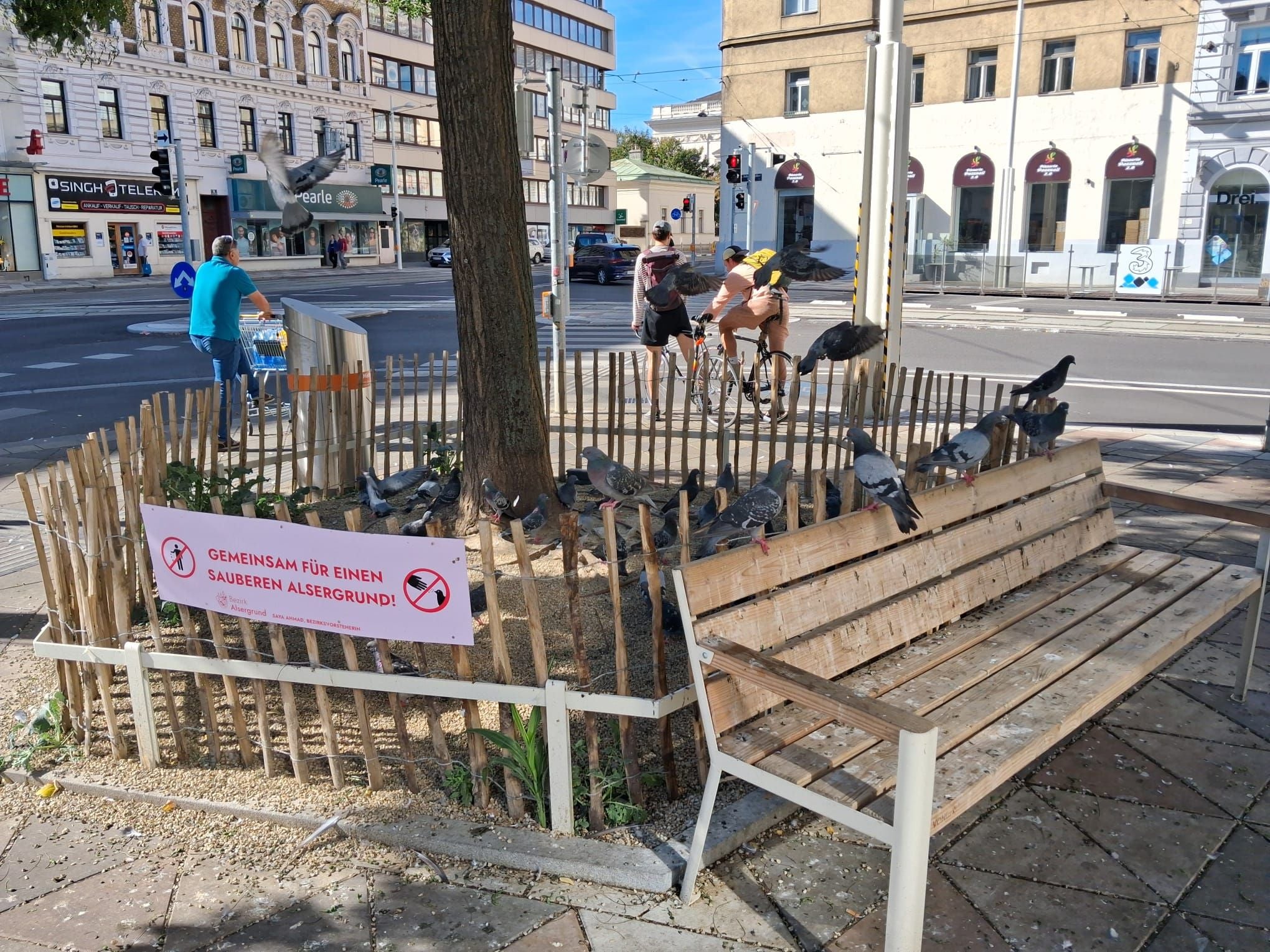 Eine Bank, auf die sich niemand setzen möchte.