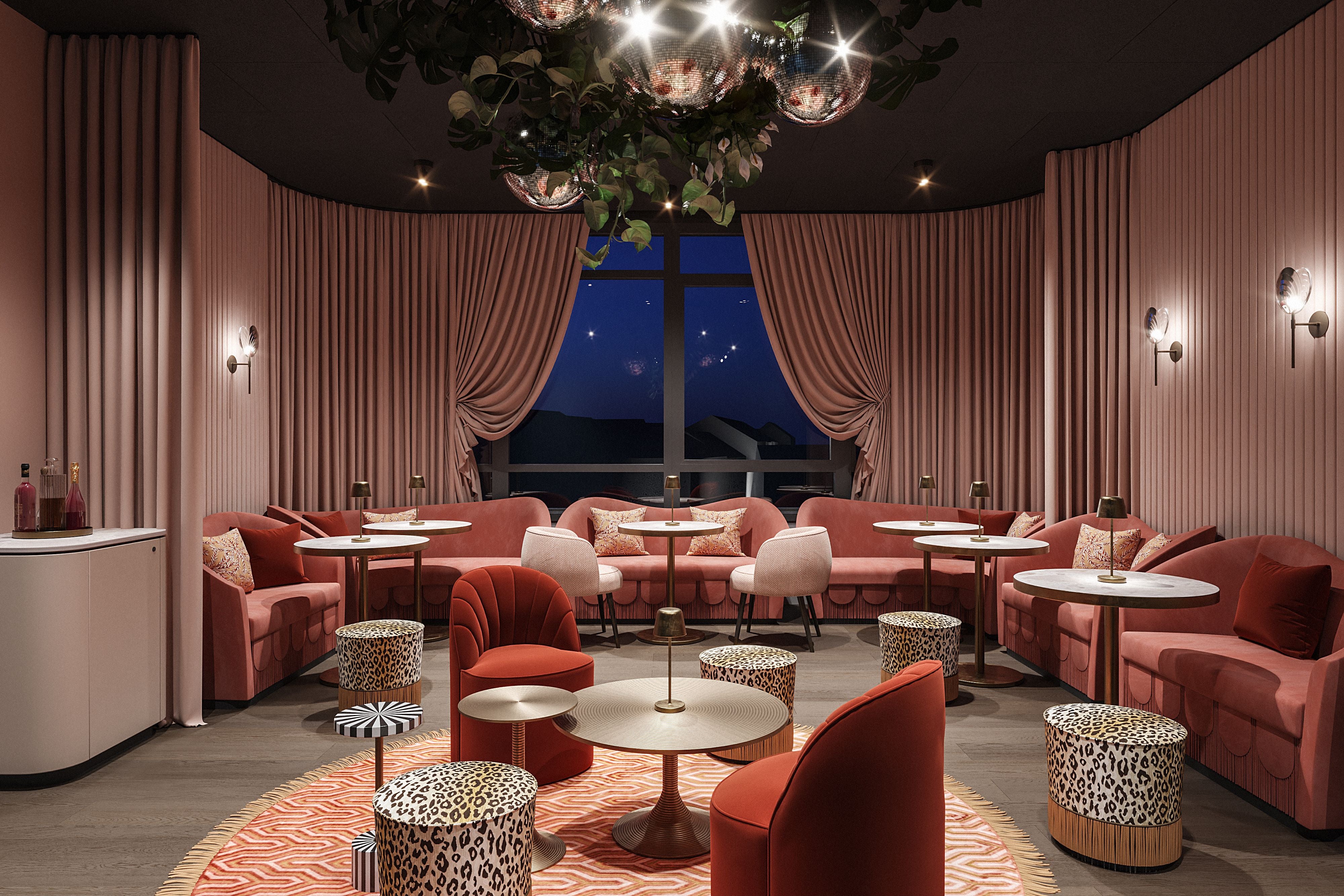 Vieami Rooftop Bar - Rosa Raum