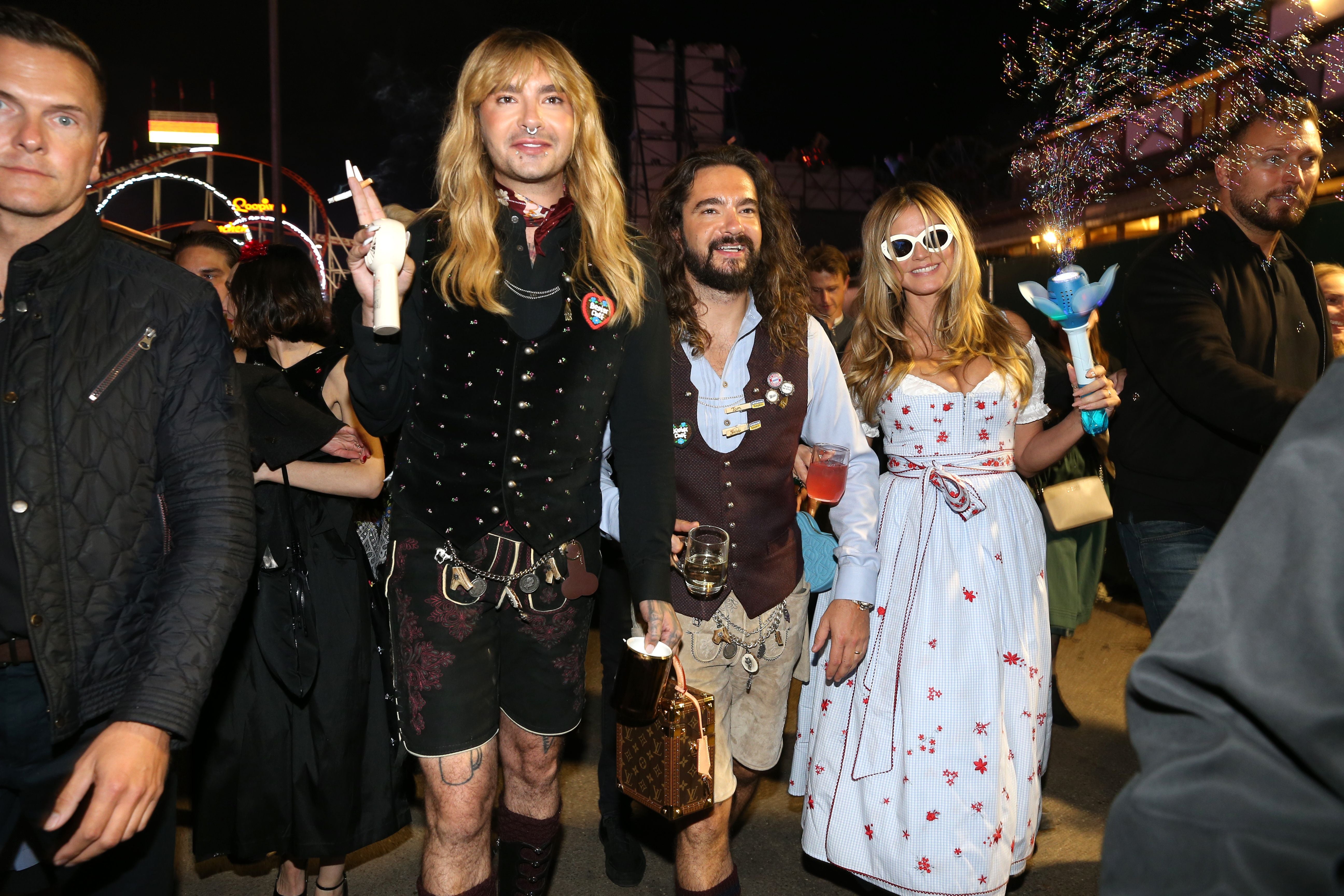 Bill und Tom Kaulitz mit Heidi Klum