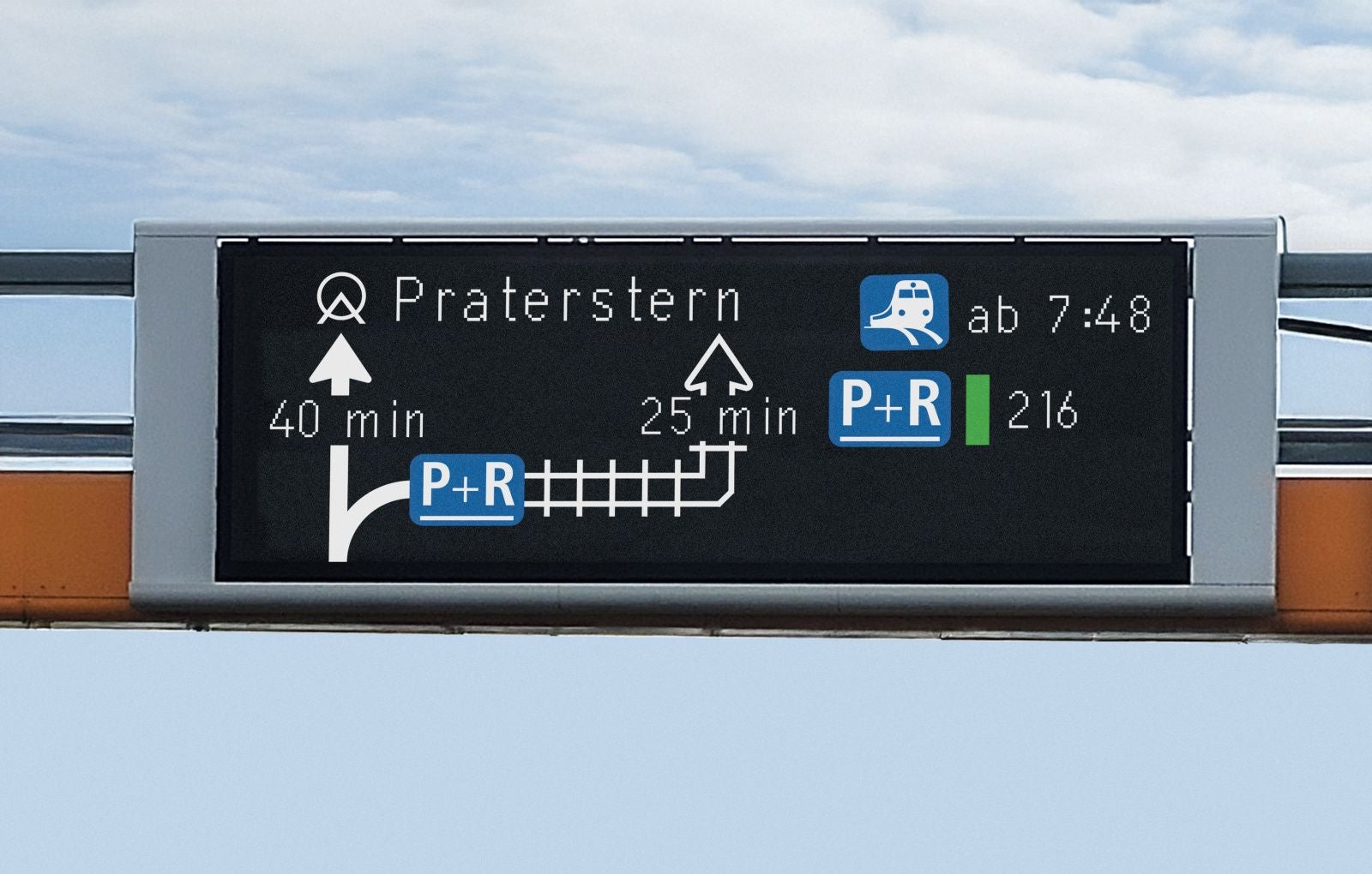 Genaue Anzeige: Das ist der schnellste Weg nach Wien.
