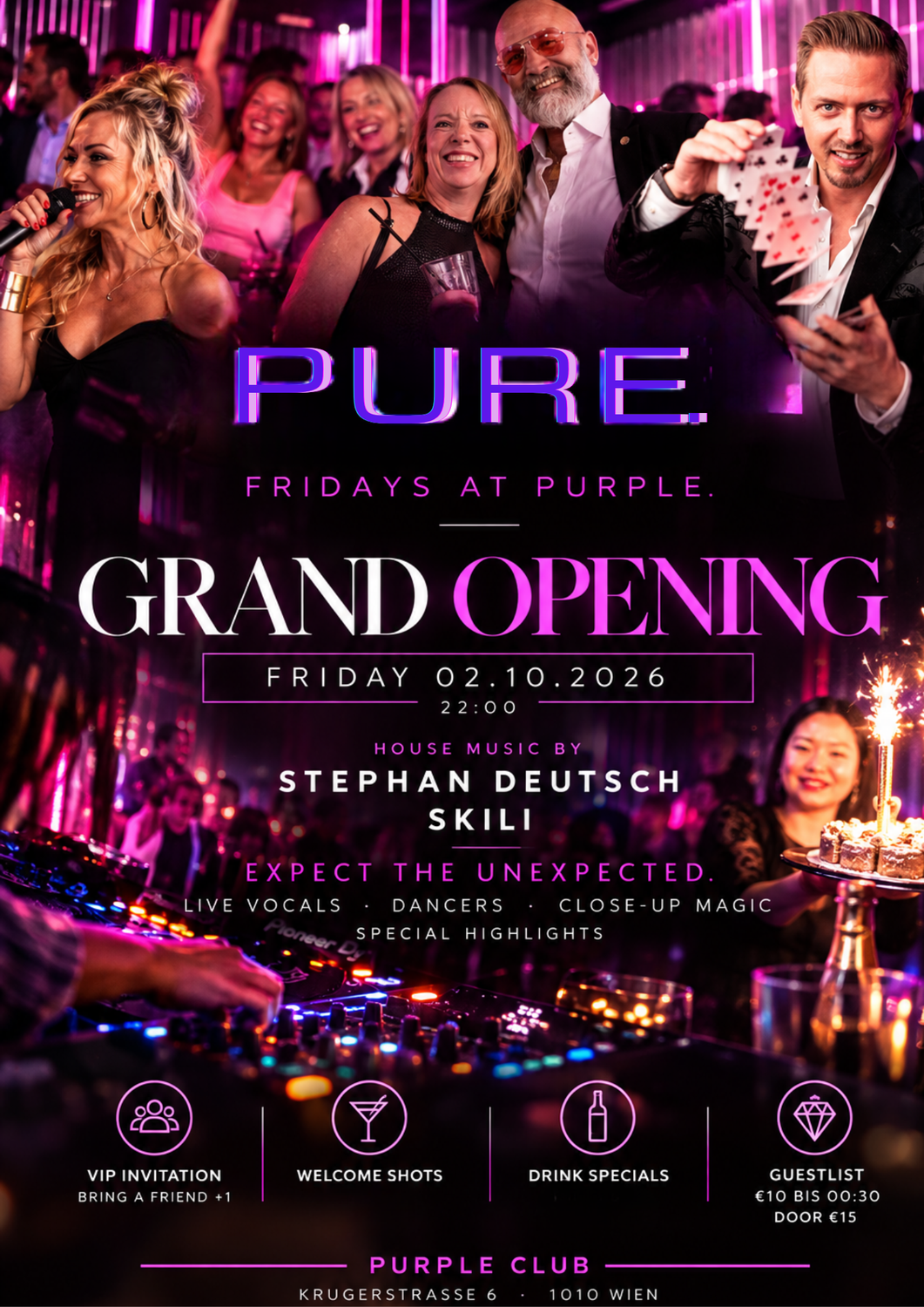 Jeden Freitag im Purple Club: PURE