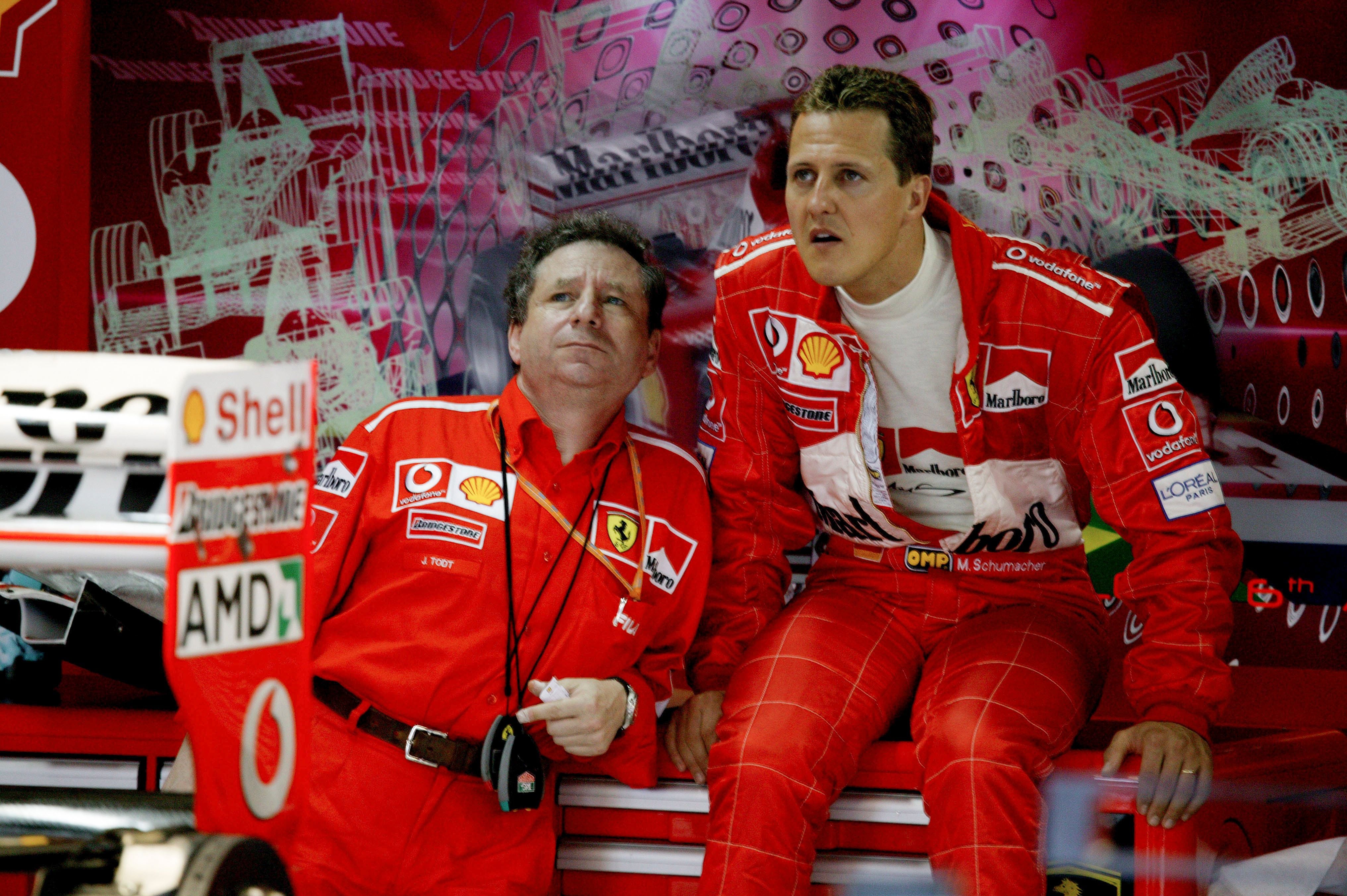 Ferrari-Erfolgsduo: Jean Todt und Michael Schumacher.