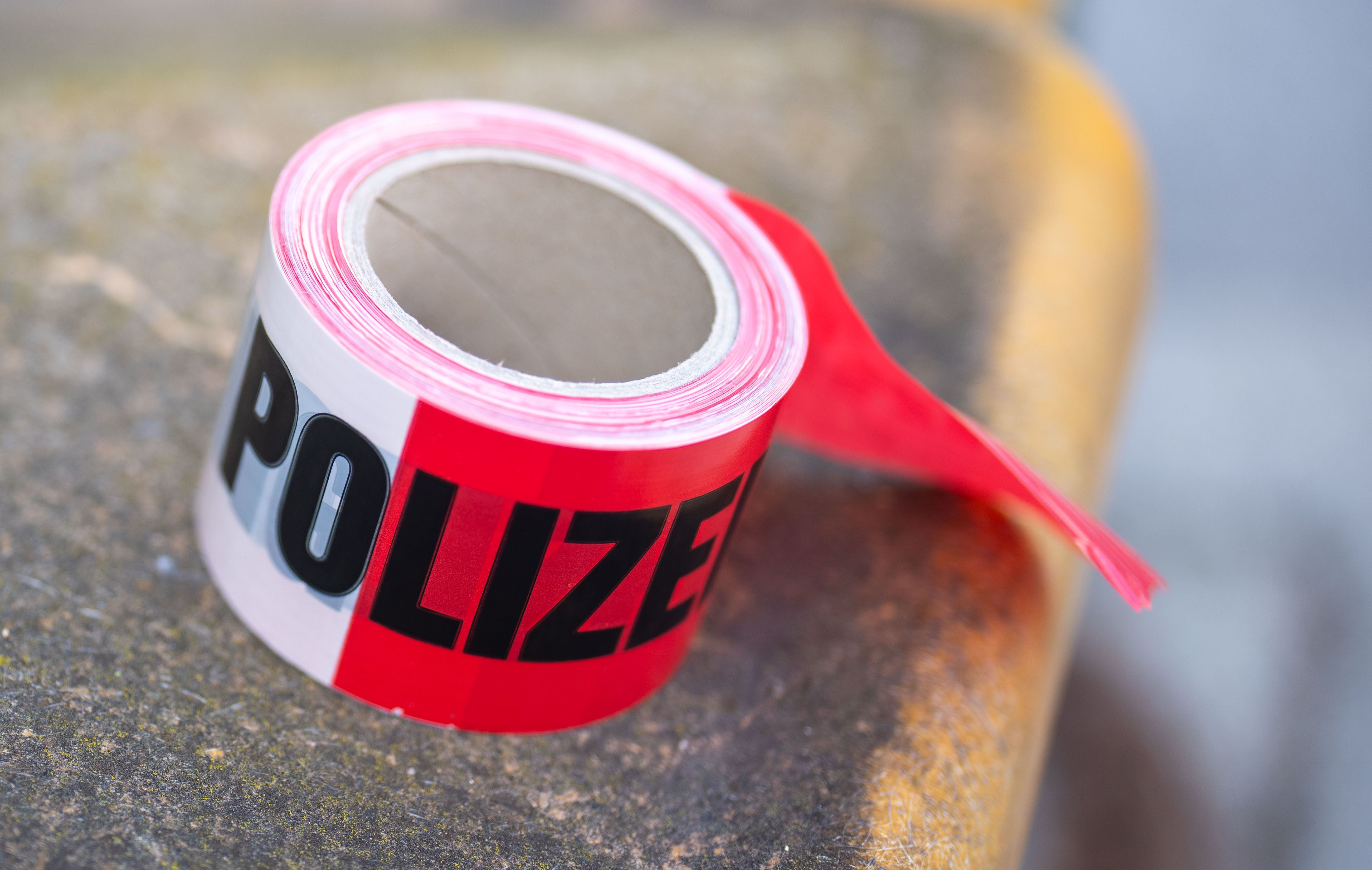 Polizei-Absperrung.